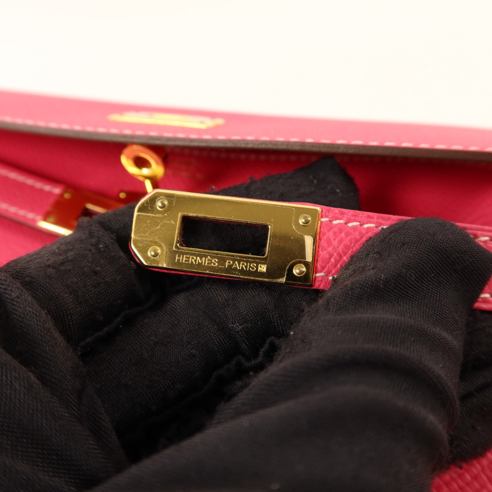 HERMES Epsom皮革Kelly Wallet長錢包Rose Tyrien