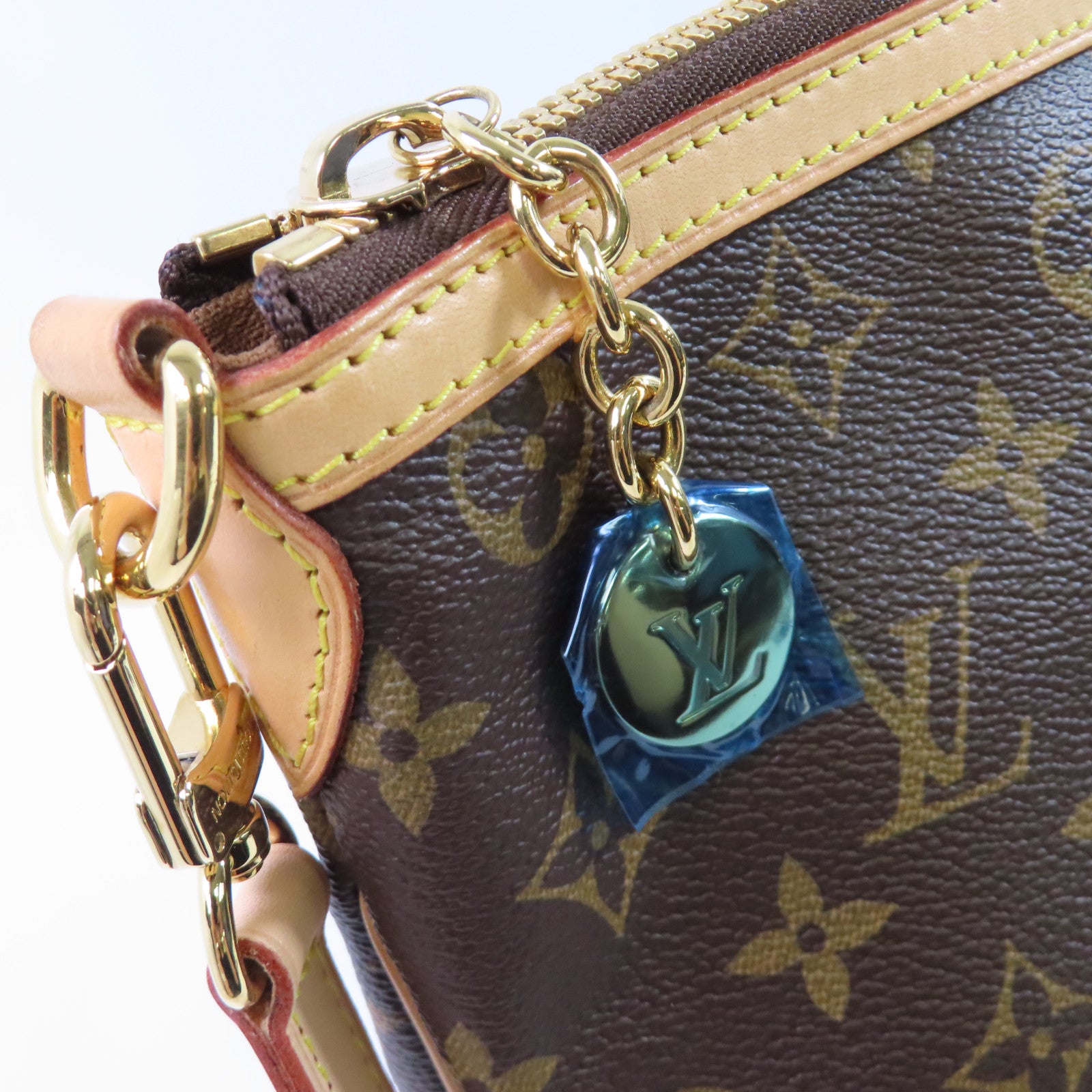 LOUIS VUITTON Monogram Palermo PM 2Way Shoulder Bag金扣手挽肩背兩用袋啡色