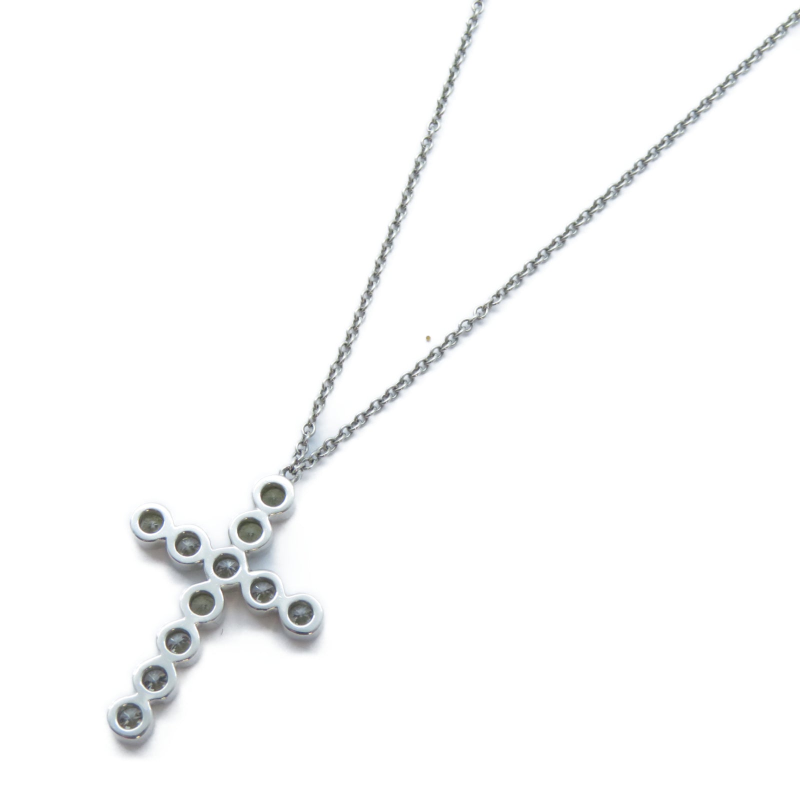 TIFFANY＆CO PT950鉑金Diamond Cross Necklace鑽石項鍊
