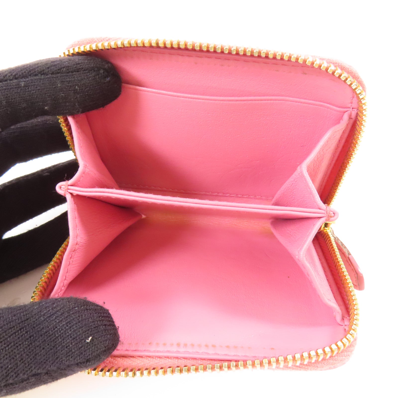 PRADA 牛皮皮革Coin Case金扣零錢包