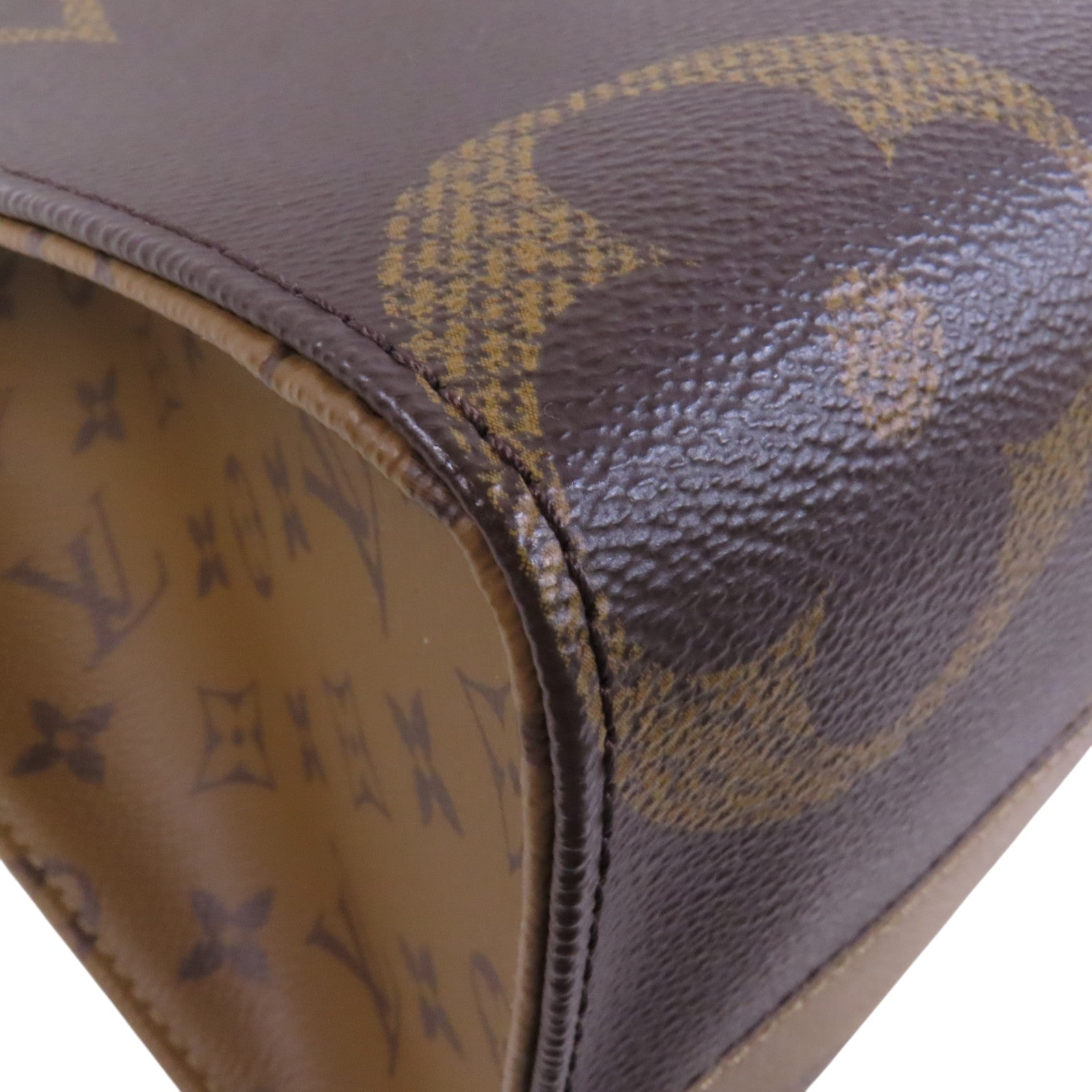 LOUIS VUITTON Monogram/Monogram Reverse On The Go MM金扣手挽肩背兩用袋