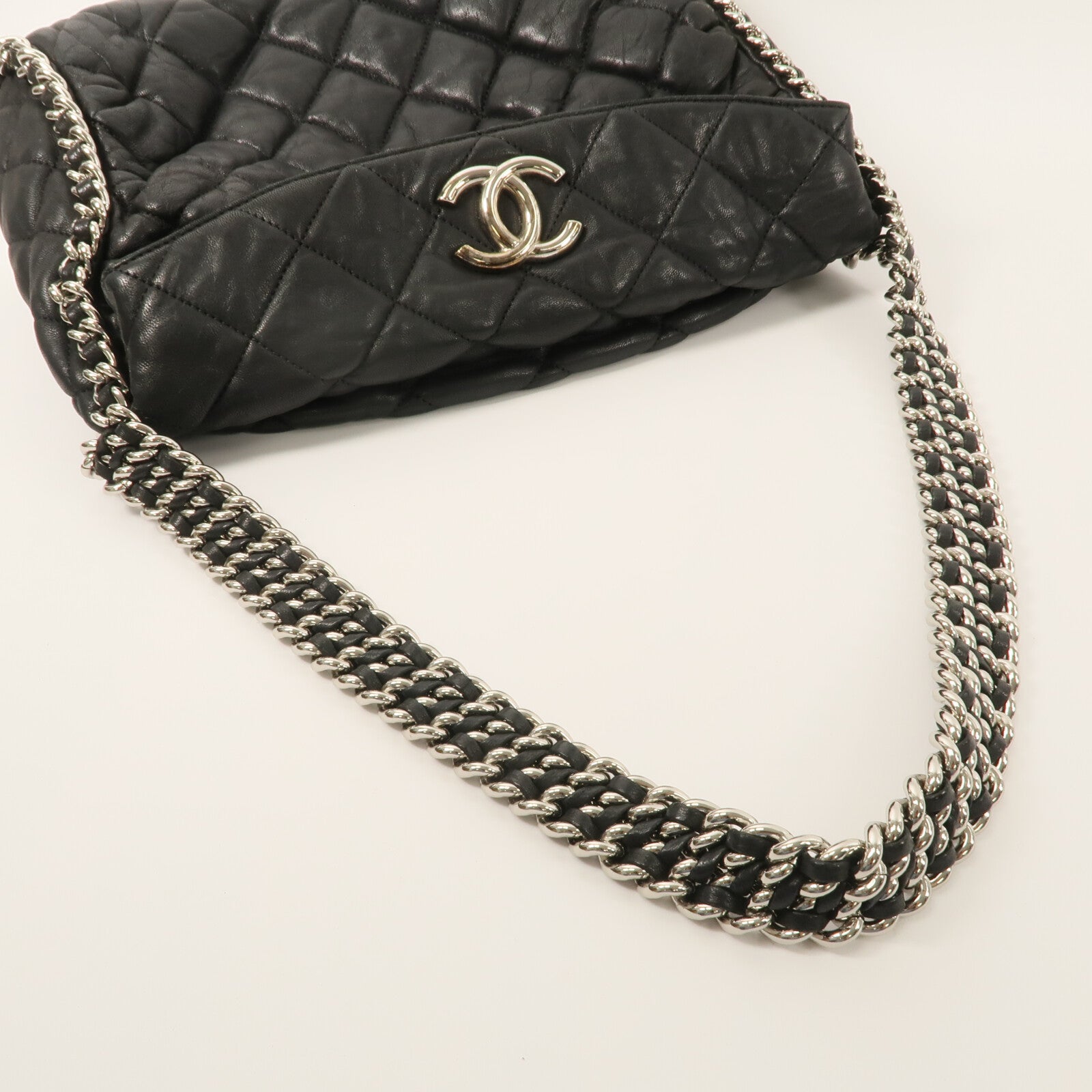 CHANEL 牛皮皮革Chain Shoulder鏈帶肩背袋