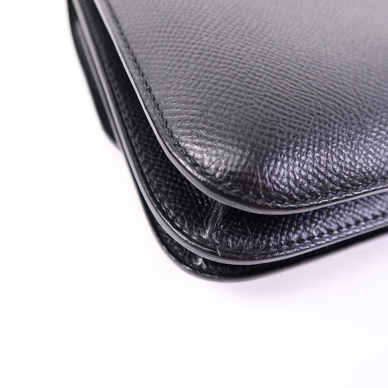 HERMES Epsom皮革Mini Constance肩背袋Noir