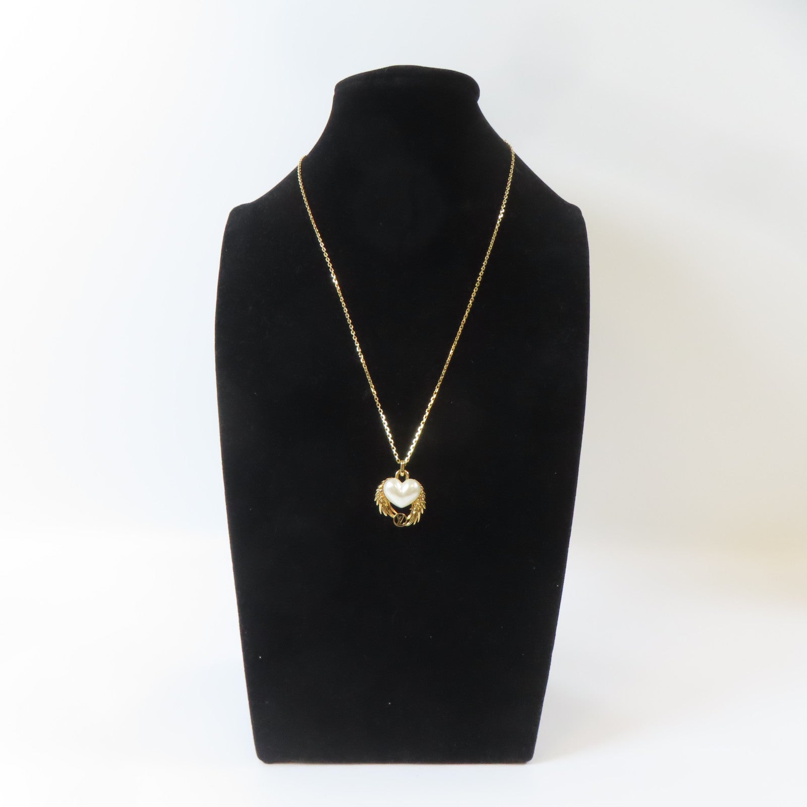 LOUIS VUITTON 金屬Collier Coeur Necklace項鍊#48cm