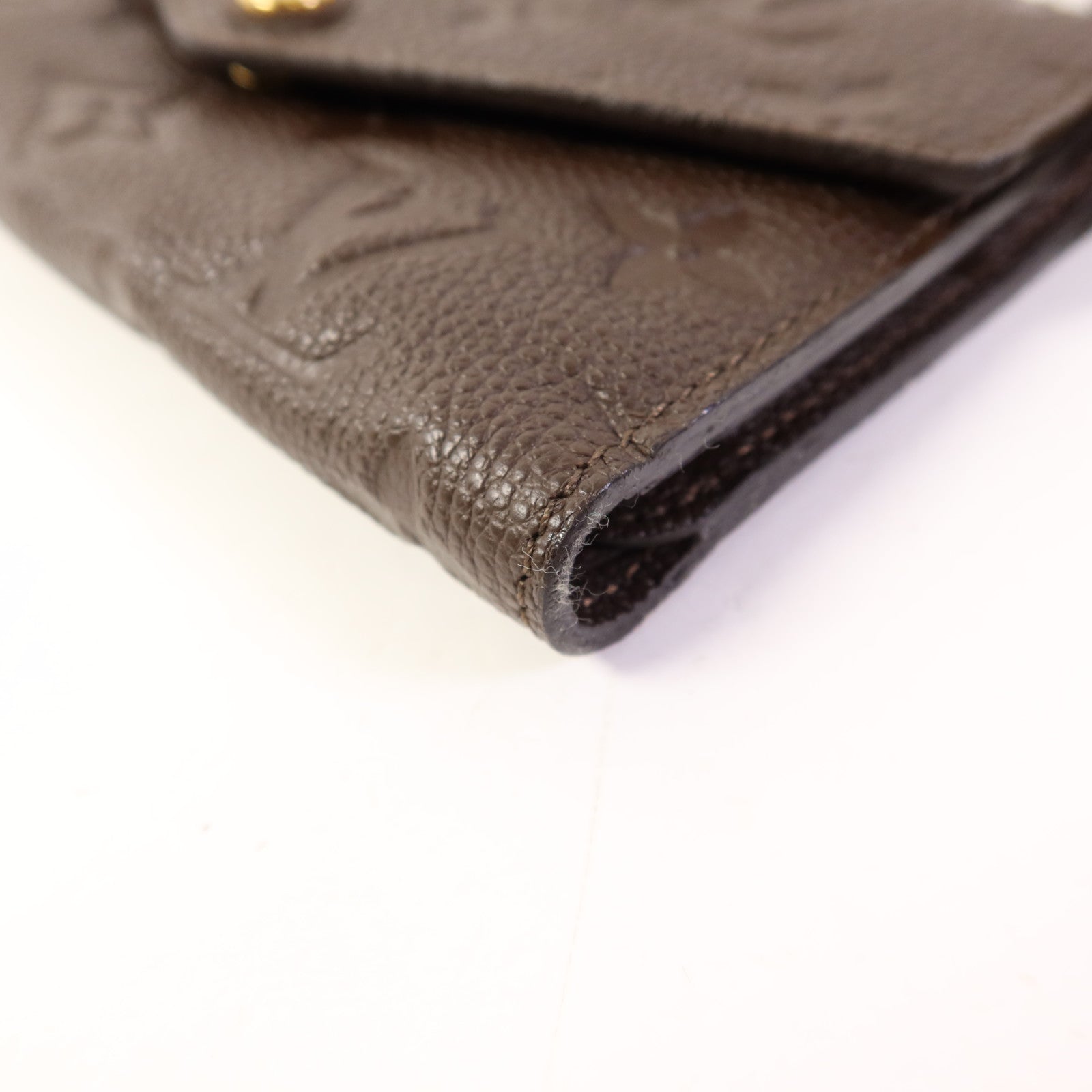 LOUIS VUITTON Monogram Empreinte Compact Curieuse Trifold Wallet金扣錢包
