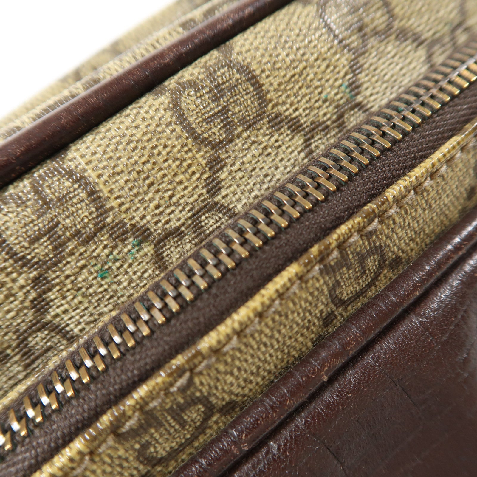 GUCCI 【激減優惠】塗層帆布Shoulder Bag銀扣肩背袋