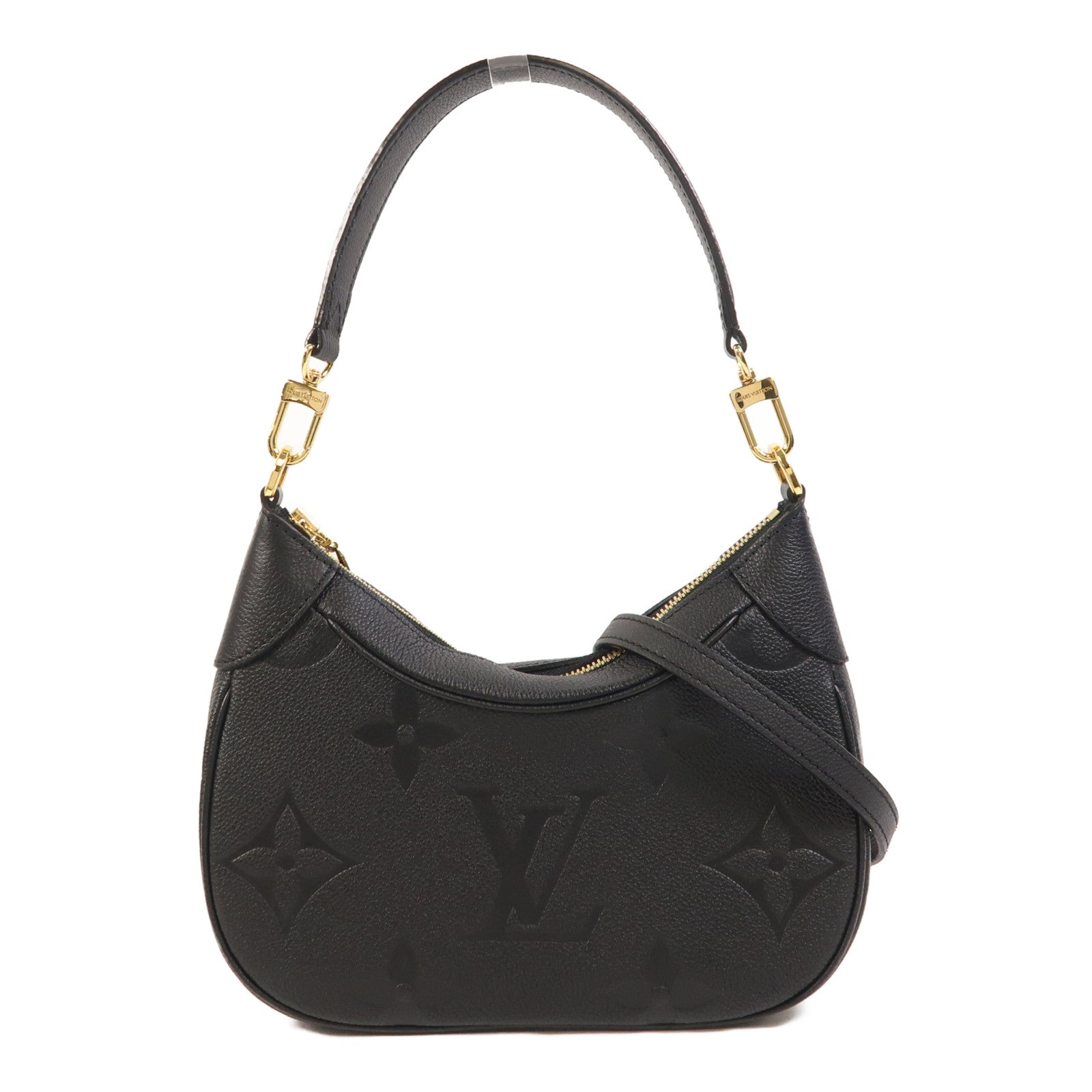 LOUIS VUITTON Monogram Empreinte Bagatelle金扣手挽肩背兩用袋