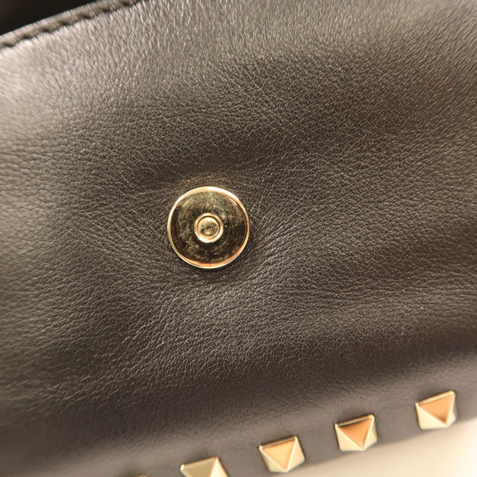 Valentino GHW Waist Bag Calfskin Leather Black