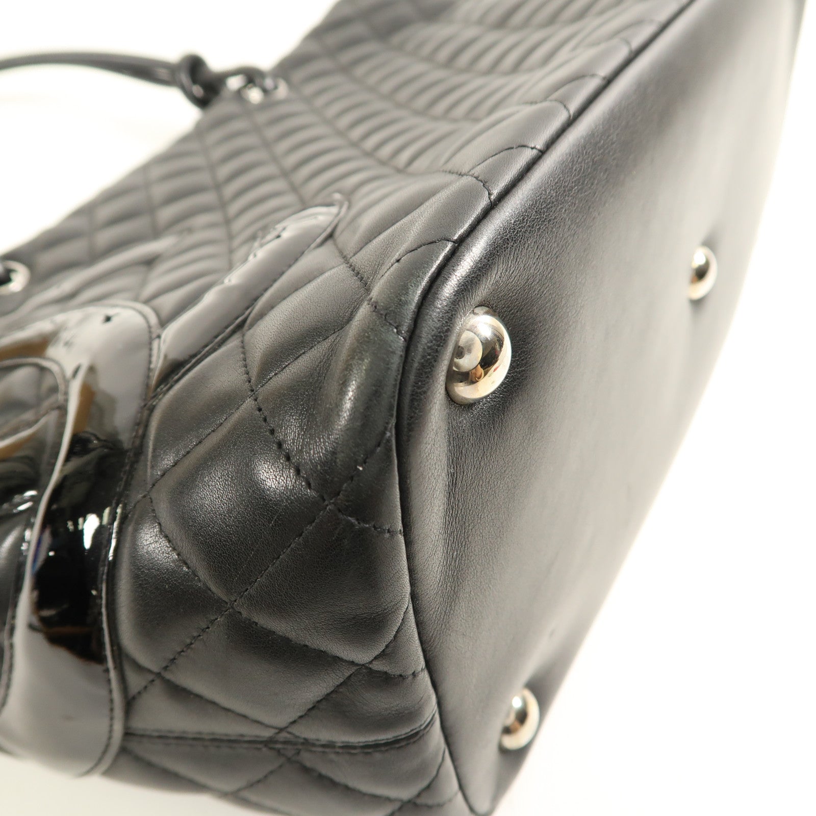 CHANEL 牛皮皮革Cambon Tote Bag銀扣手挽袋