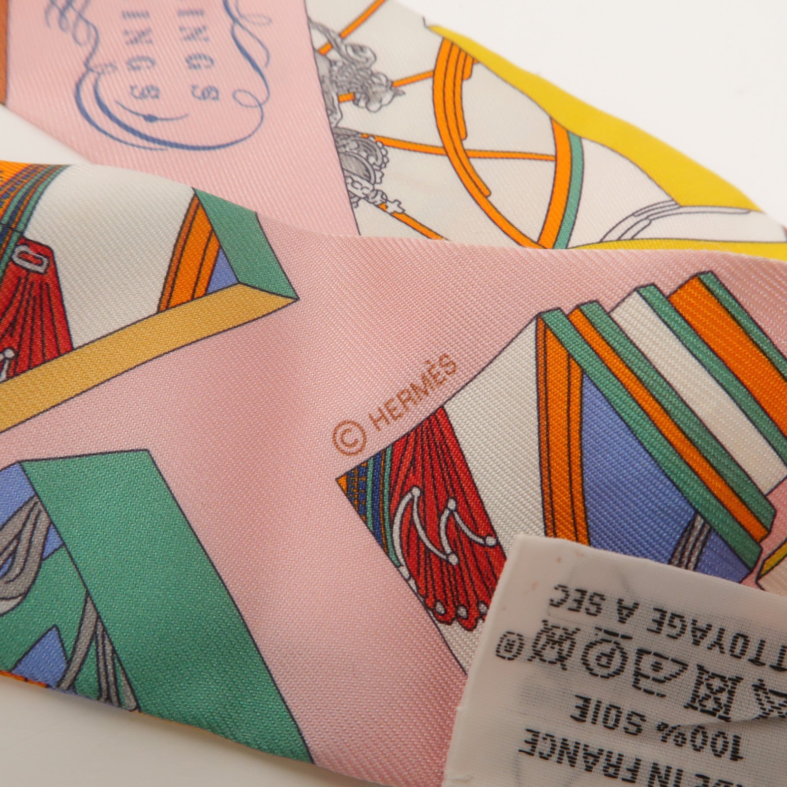 HERMES 絲質Twilly絲巾