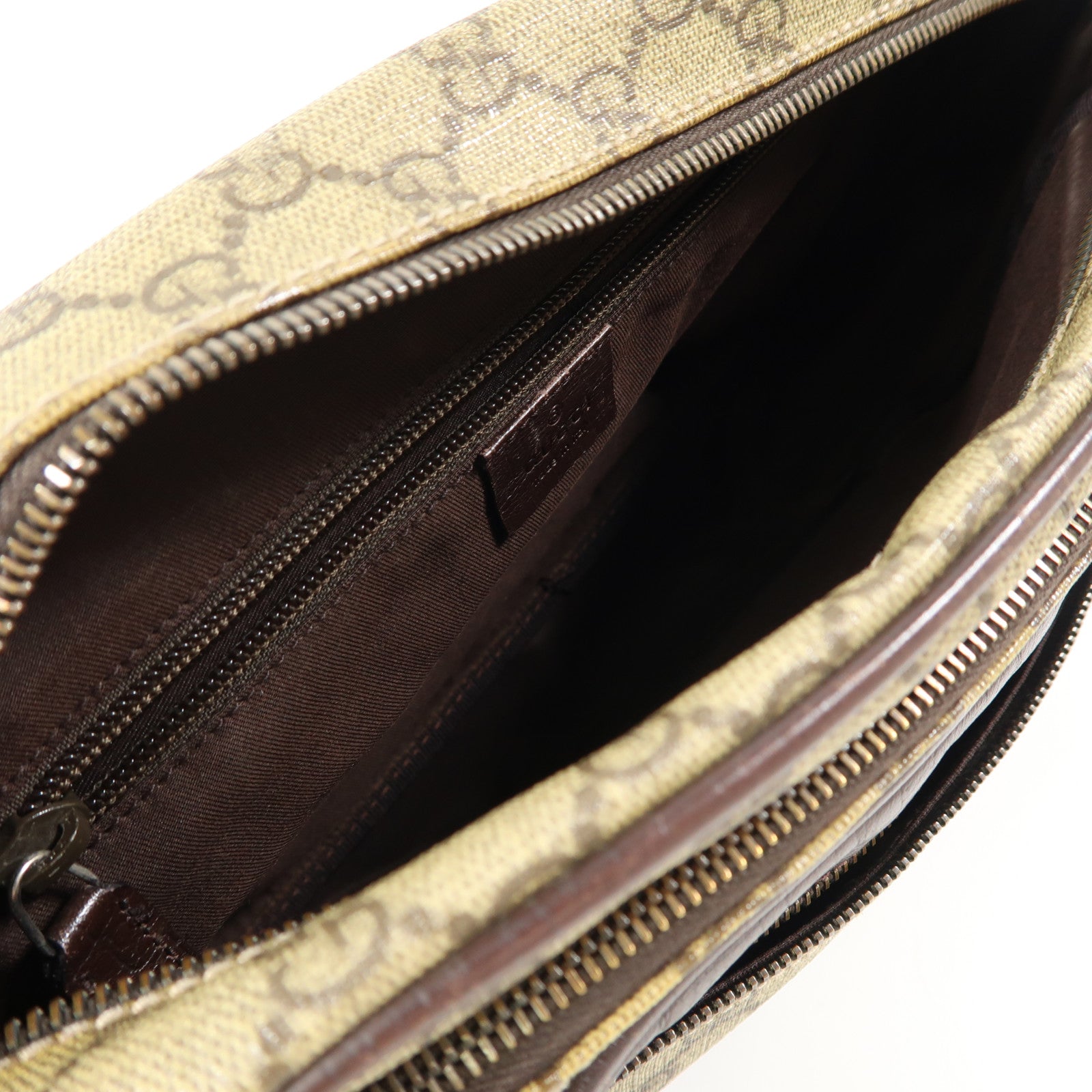 GUCCI 【激減優惠】塗層帆布Shoulder Bag銀扣肩背袋