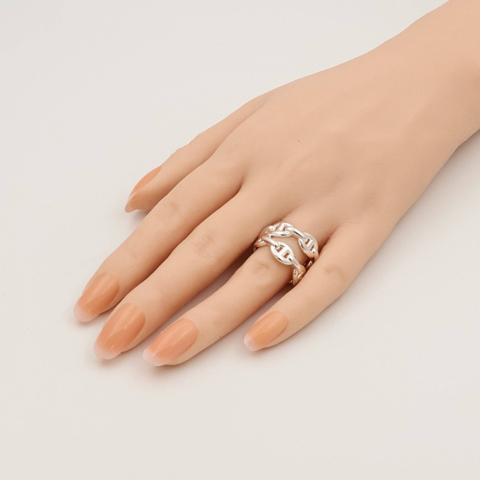 HERMES 925純銀Chaine d'ancre Enchainee Ring戒指
