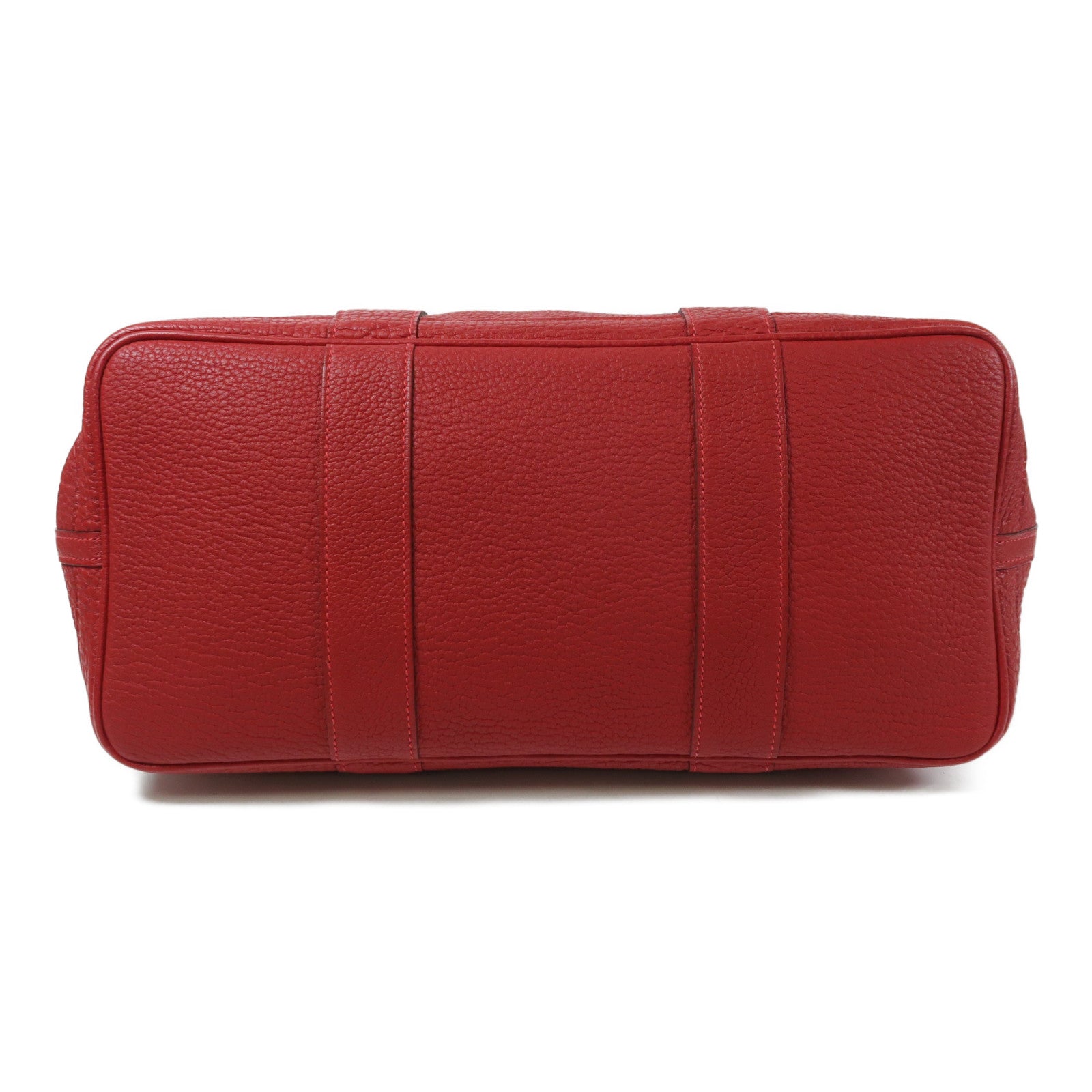 HERMES Negonda皮革Garden Party PM銀扣手挽袋Rouge Piment