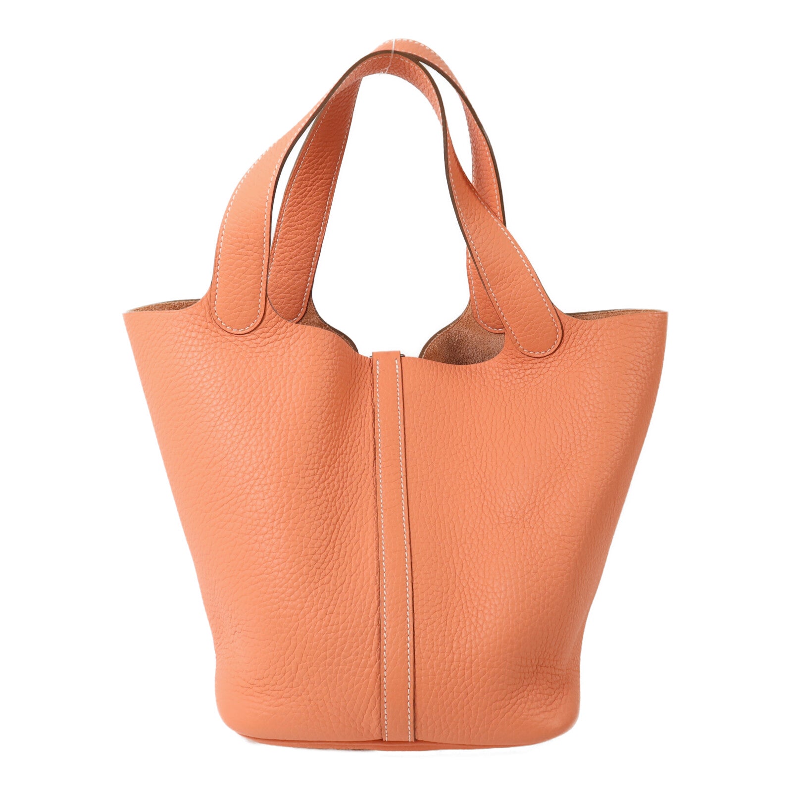 HERMES Clemence皮革Picotin MM手挽袋Crevette