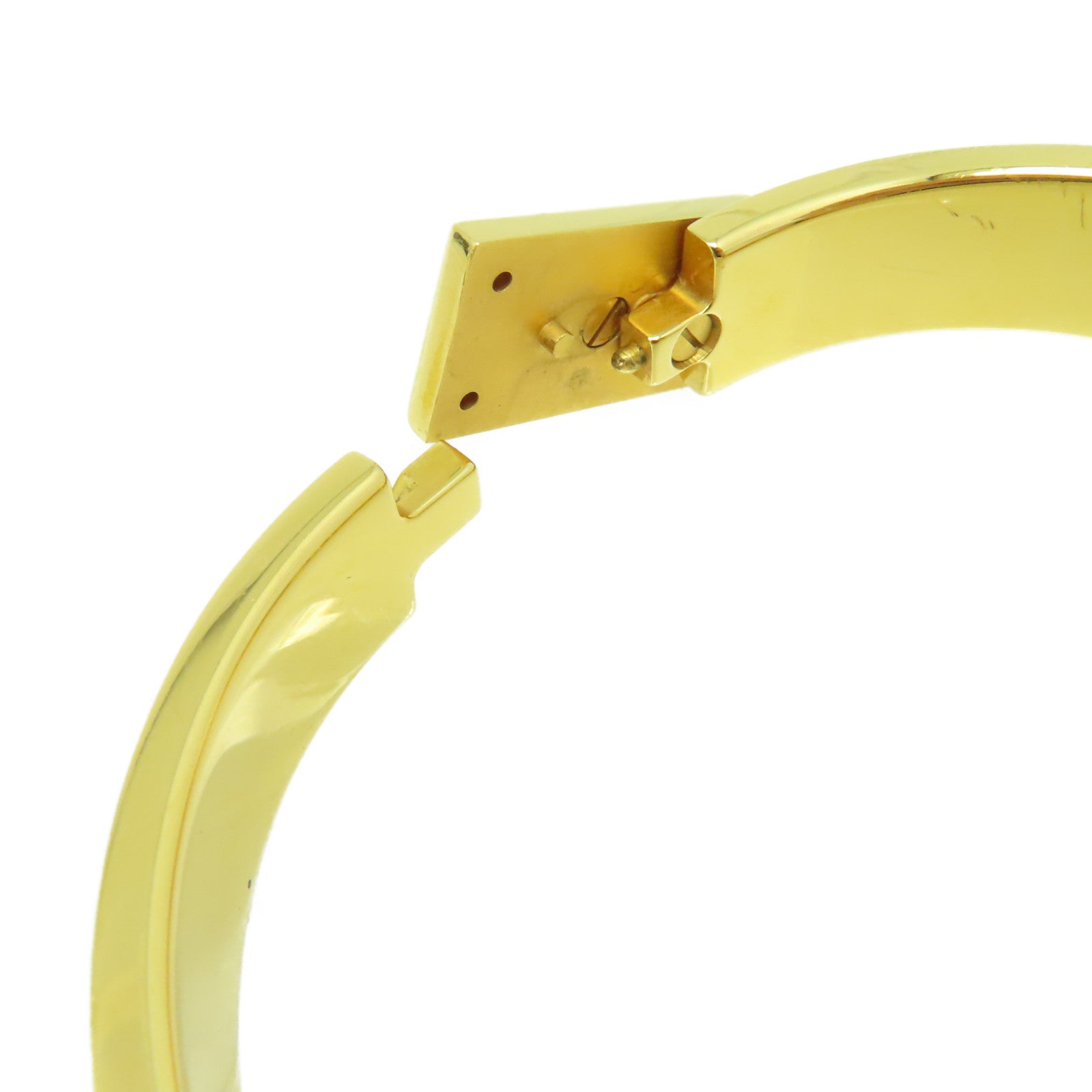 HERMES 【激減優惠】金屬/琺瑯Clic Anneau Bracelet金扣手鐲金色/灰色