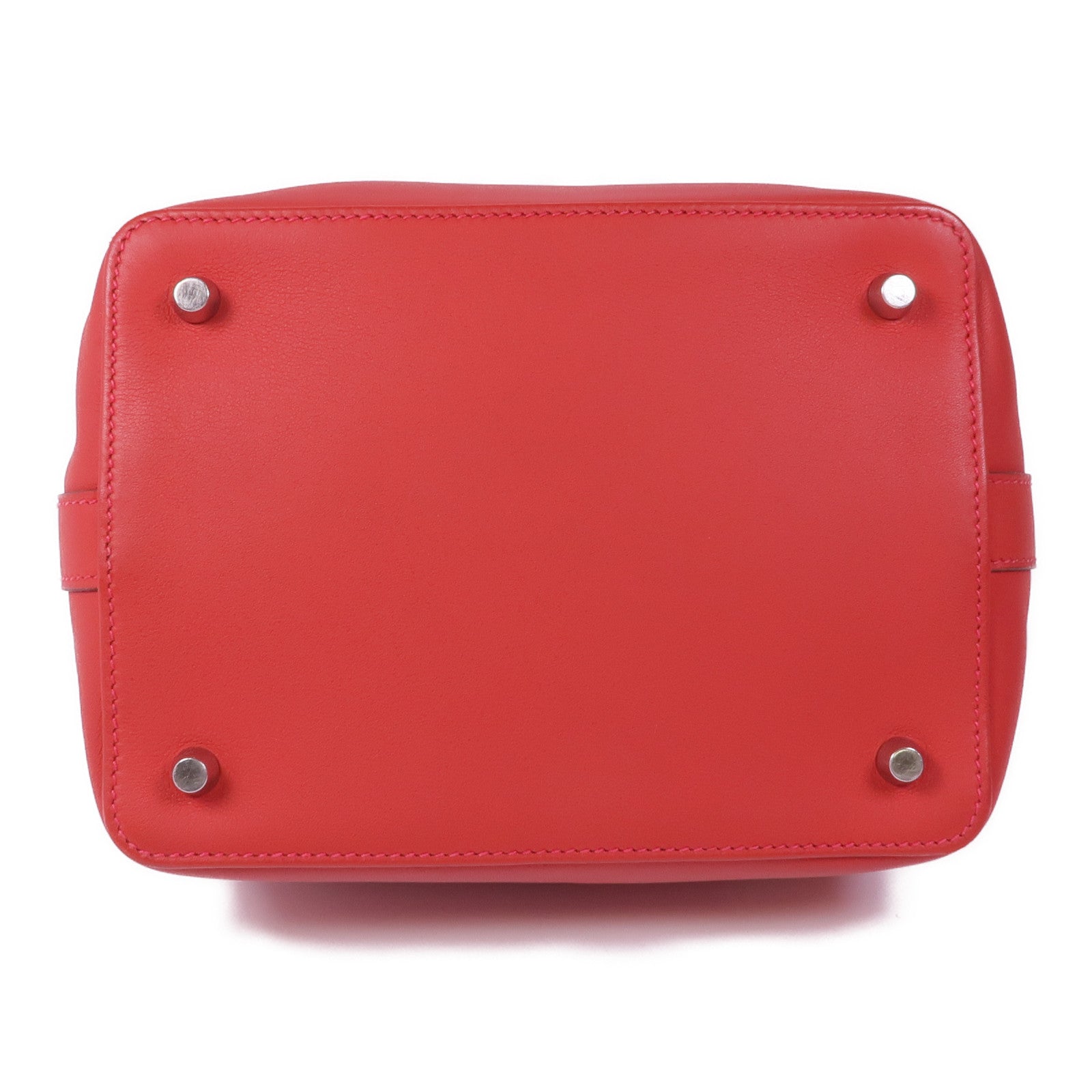 HERMES Swift皮革ToolBox 20銀扣手挽肩背兩用袋Vermillion