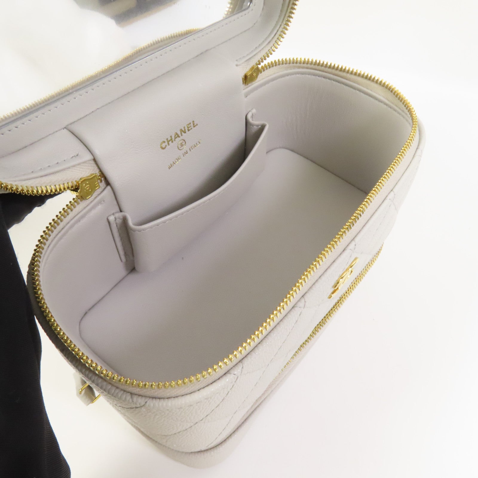 CHANEL 【激減優惠】牛皮皮革Vanity Case金扣手挽肩背兩用袋