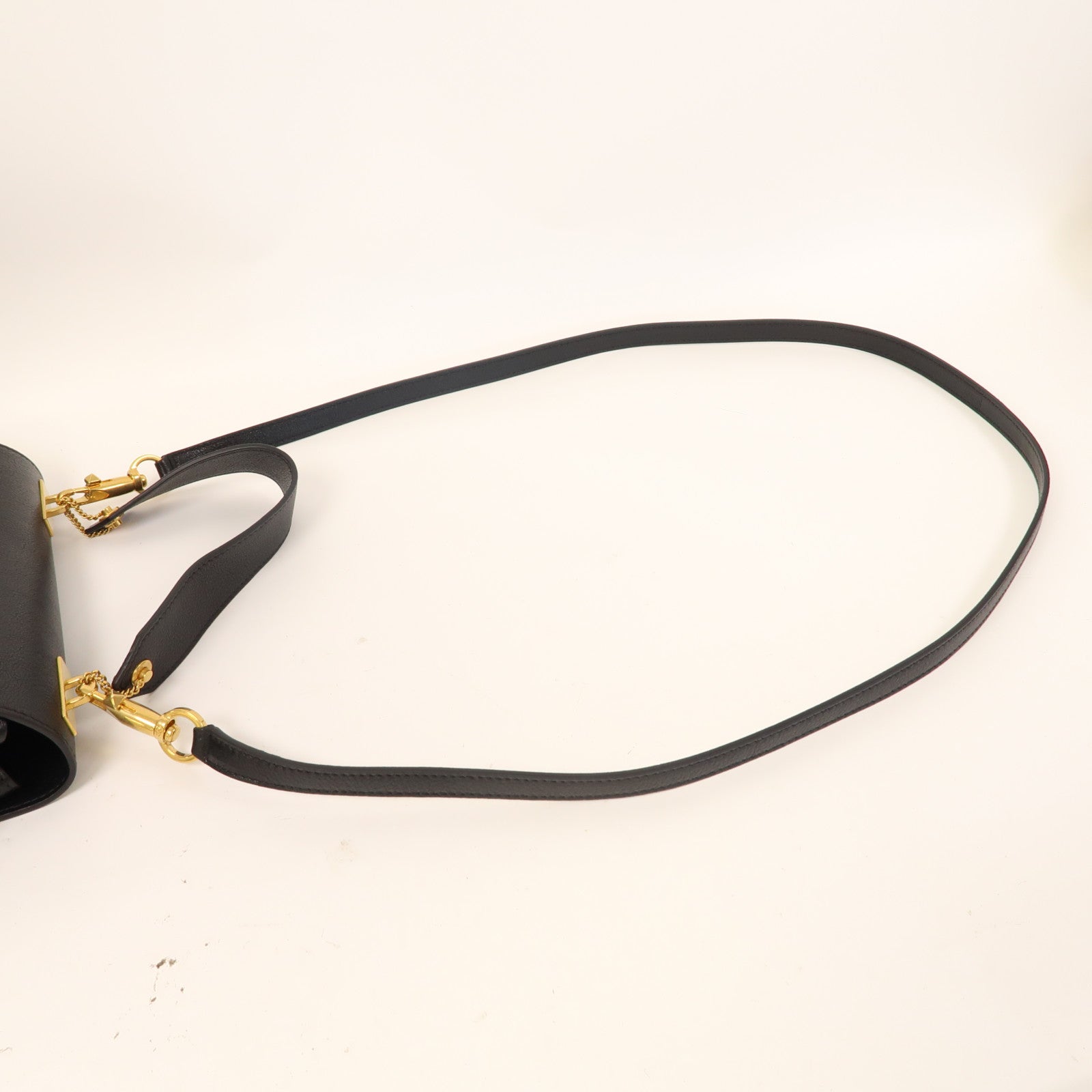 Valentino 牛皮皮革2way Shoulder Bag金扣手挽肩背兩用袋黑色