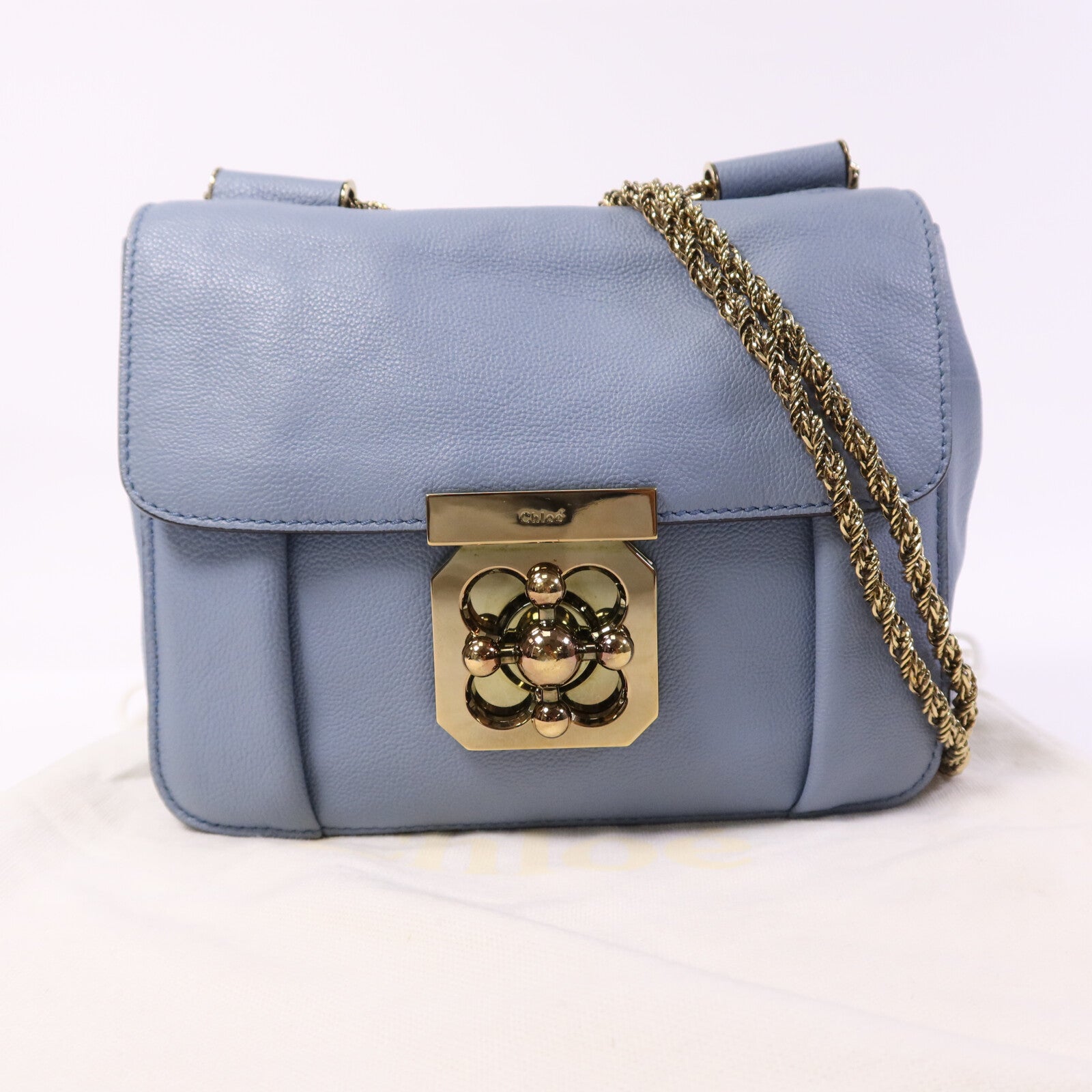 Chloe 【激減優惠】牛皮皮革Shoulder Bag金扣鏈帶肩背袋
