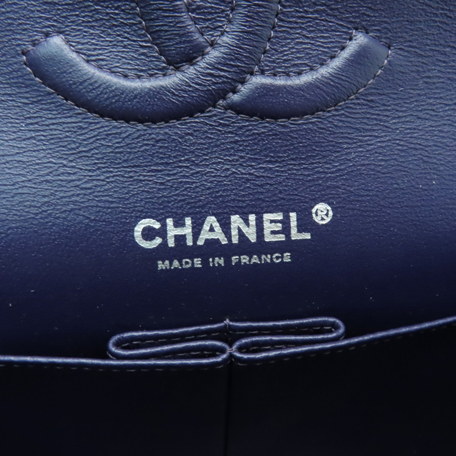 CHANEL 【激減優惠】菱格羊皮皮革Classic 25銀扣鏈帶肩背袋紫色