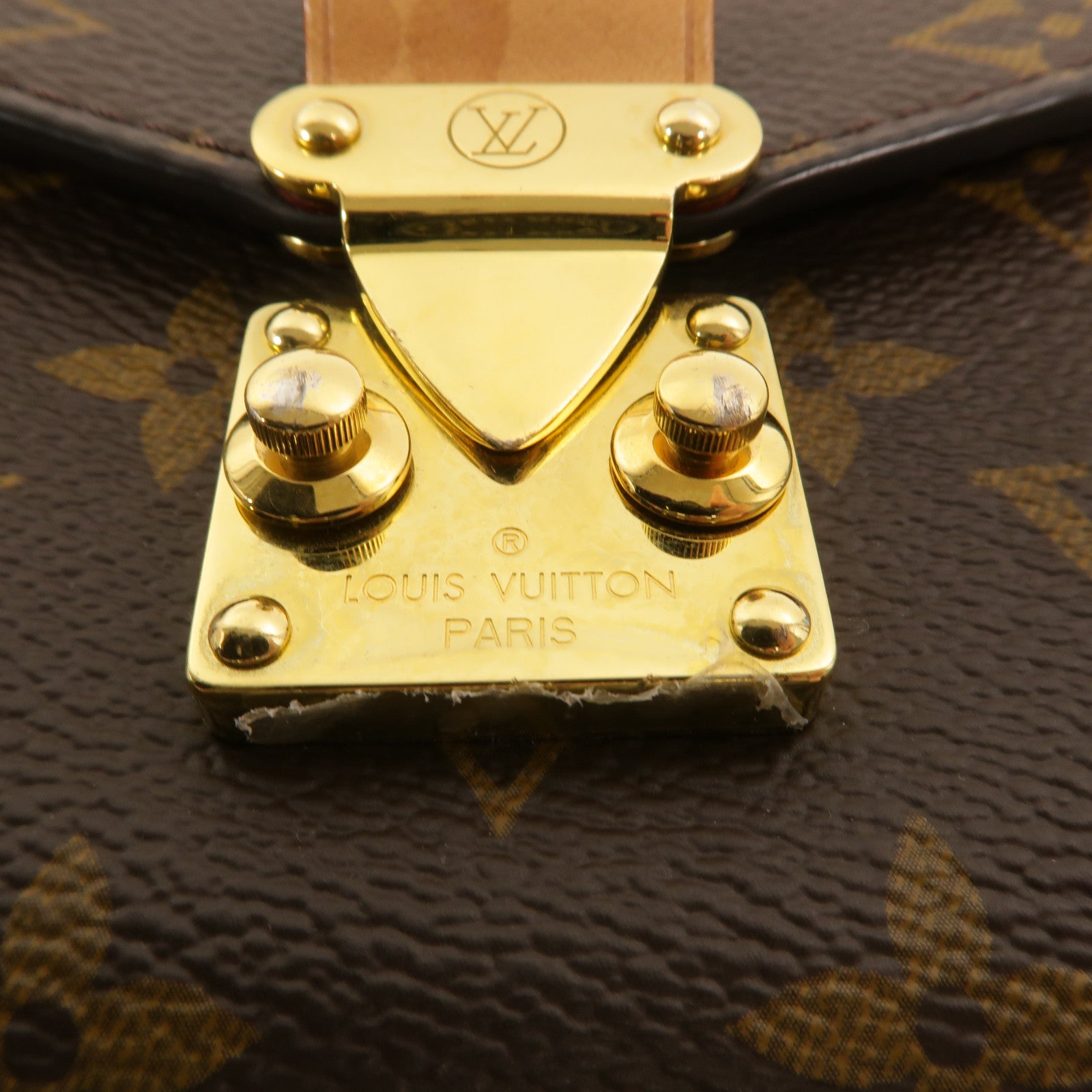 LOUIS VUITTON Monogram Pochette Metis East West金扣手挽肩背兩用袋