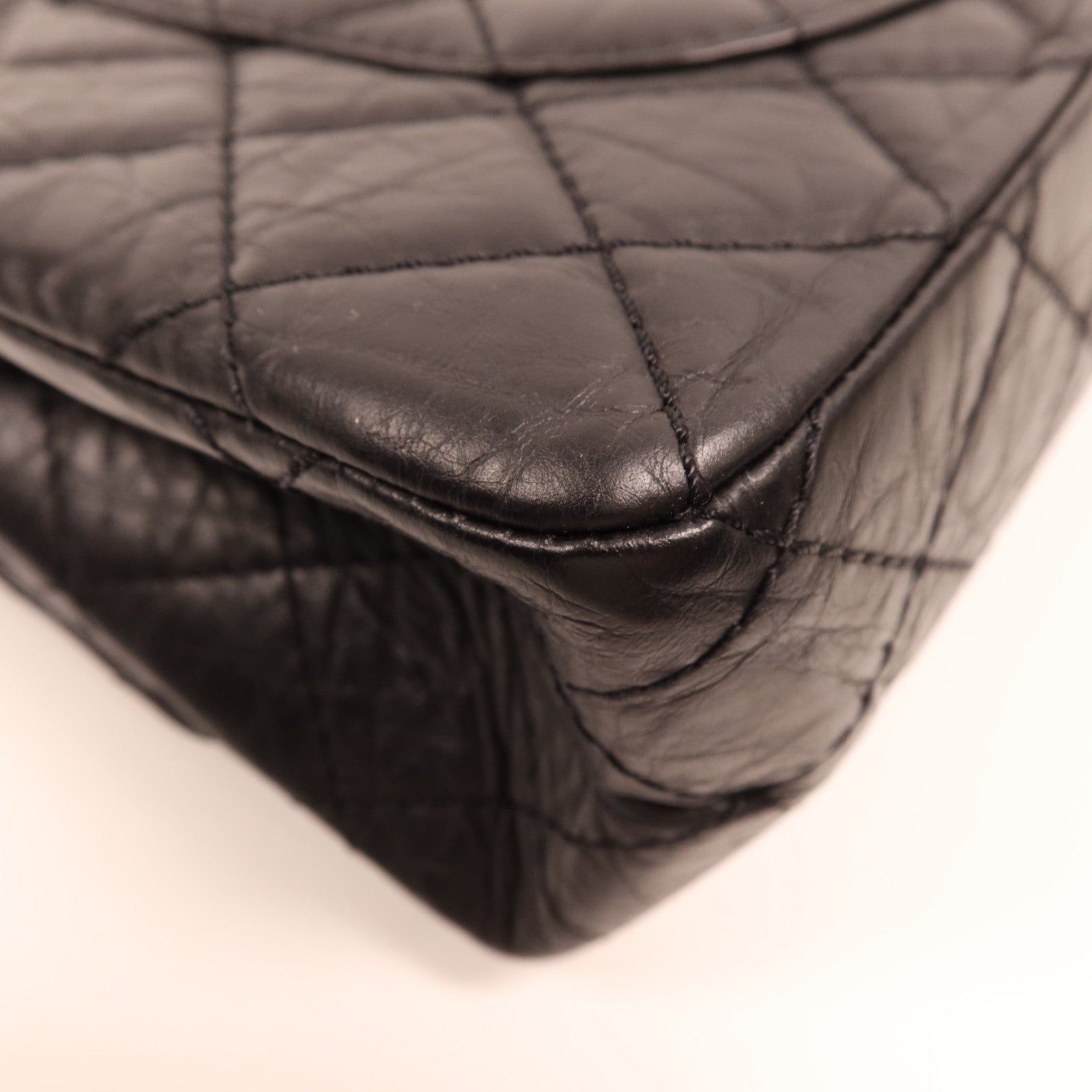 CHANEL 牛皮皮革2.55 Medium銀扣鏈帶肩背袋