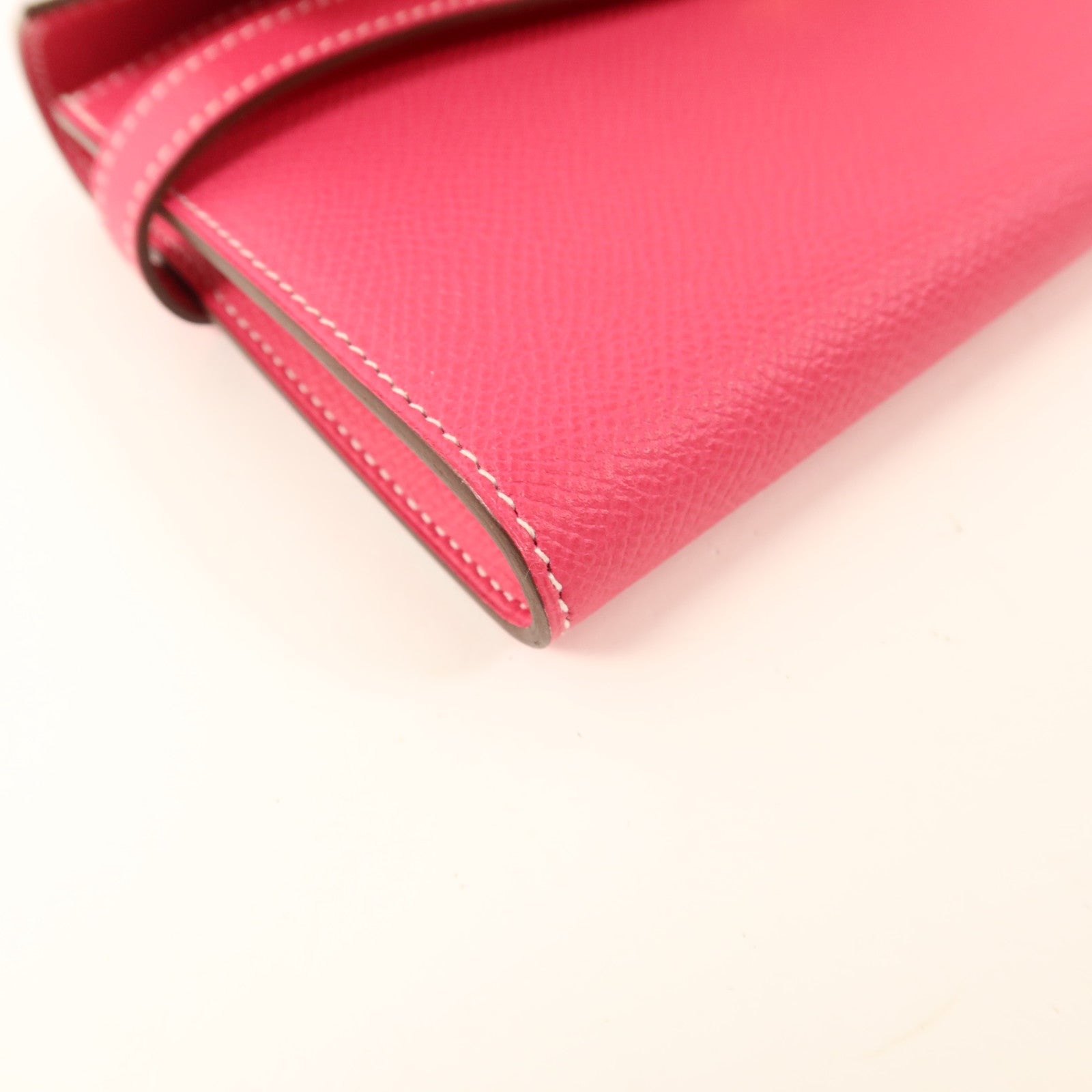 HERMES Epsom皮革Kelly Wallet長錢包Rose Tyrien