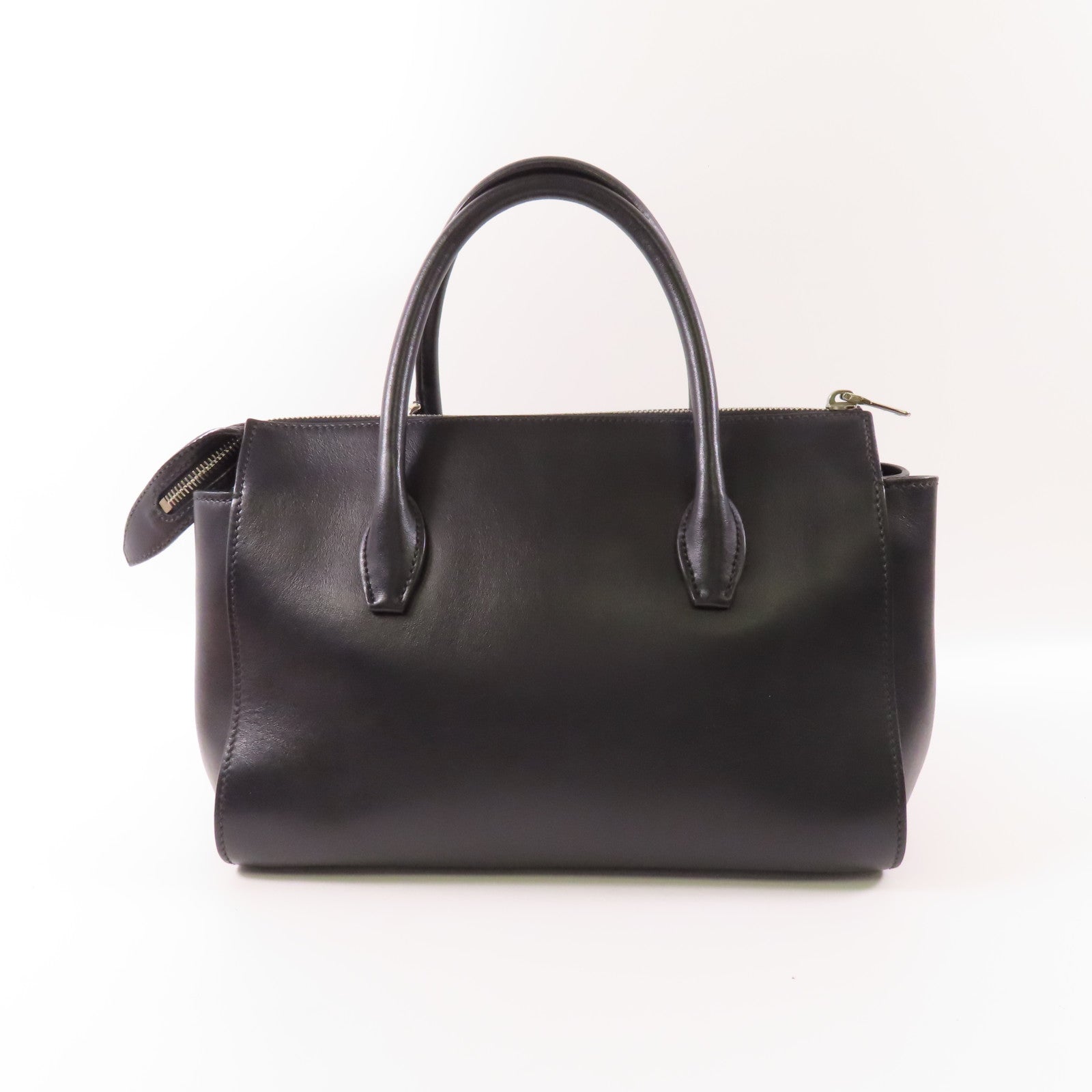 Miu Miu 皮革Hand Bag銀扣手挽肩背兩用袋