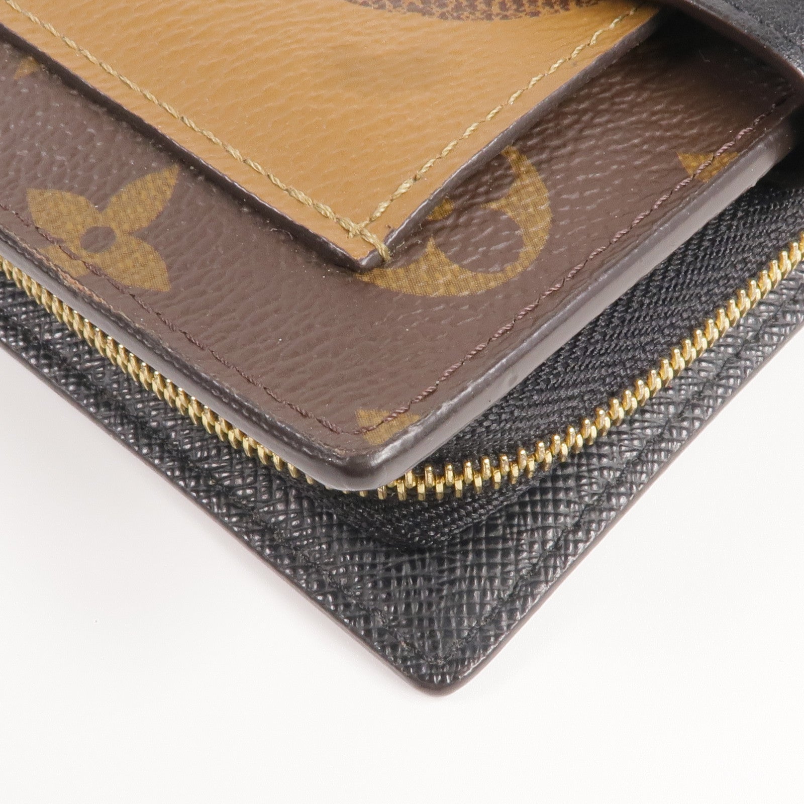 LOUIS VUITTON 【激減優惠】Monogram/Monogram Giant Reverse Juliet Wallet金扣錢包