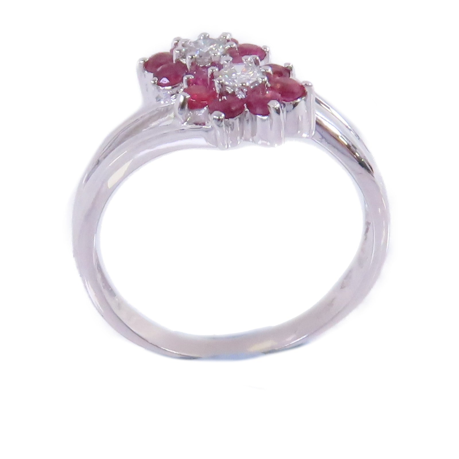 JEWELRY 【激減優惠】18K白金/紅寶石/鑽石Ruby Diamond Ring戒指US#7