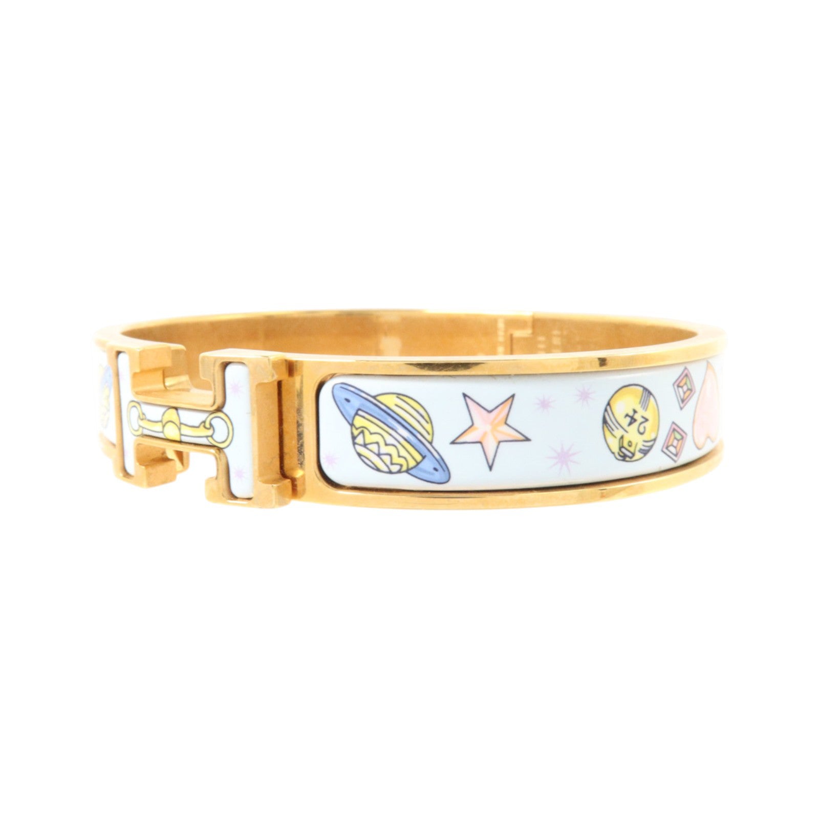 HERMES 金屬/琺瑯Clic H Bracelet金扣手鏈