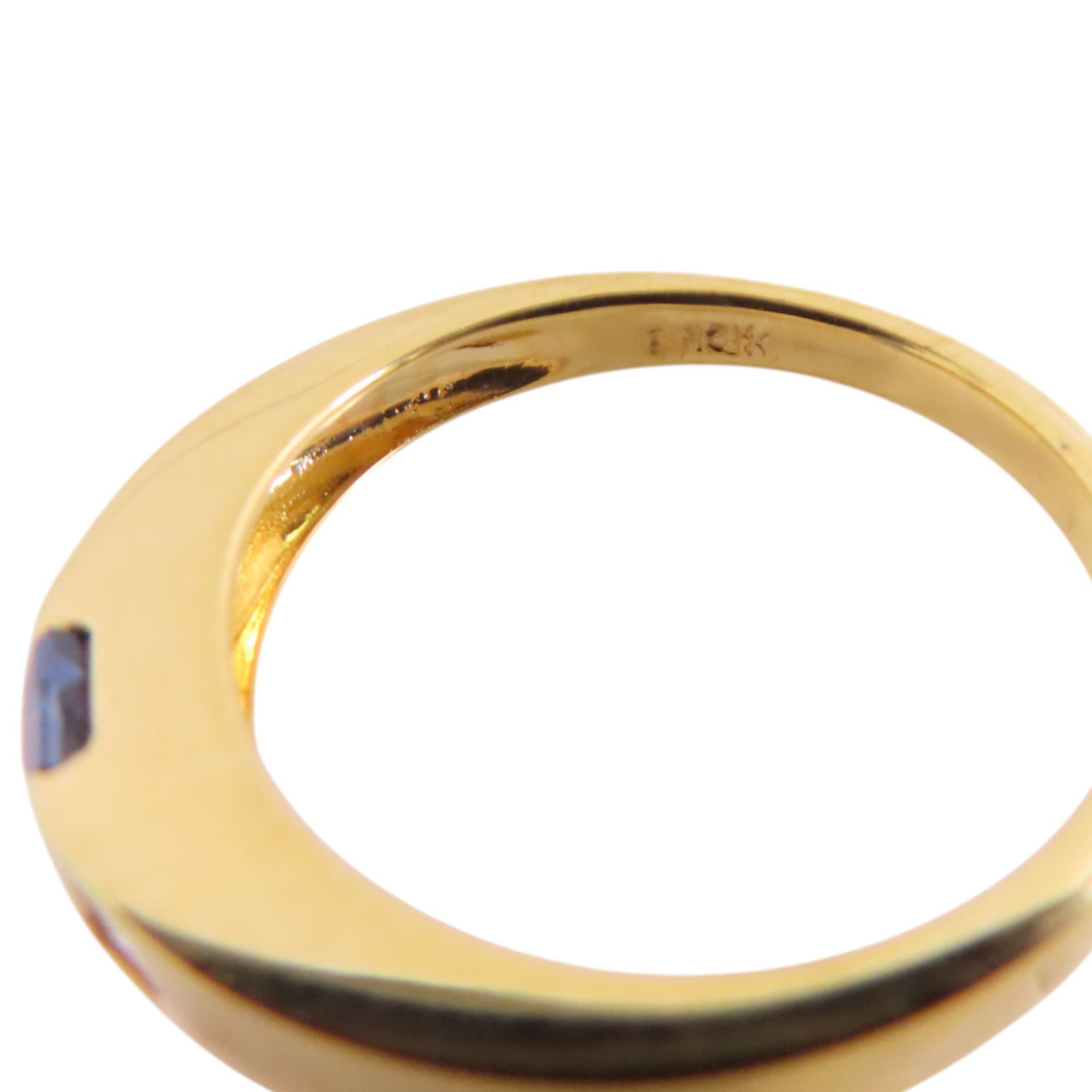 JEWELRY 18K玫瑰金/藍寶石/鑽石Sapphire Diamond Ring戒指US#5.75