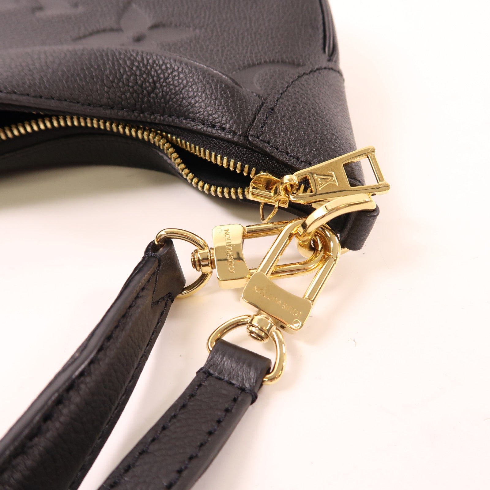 LOUIS VUITTON Monogram Empreinte Bagatelle金扣手挽袋