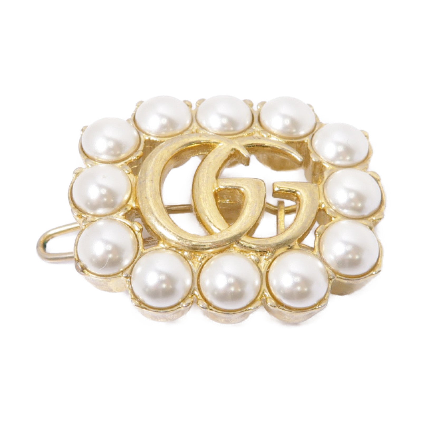 GUCCI PVC/金屬Hair Clip髮夾金色