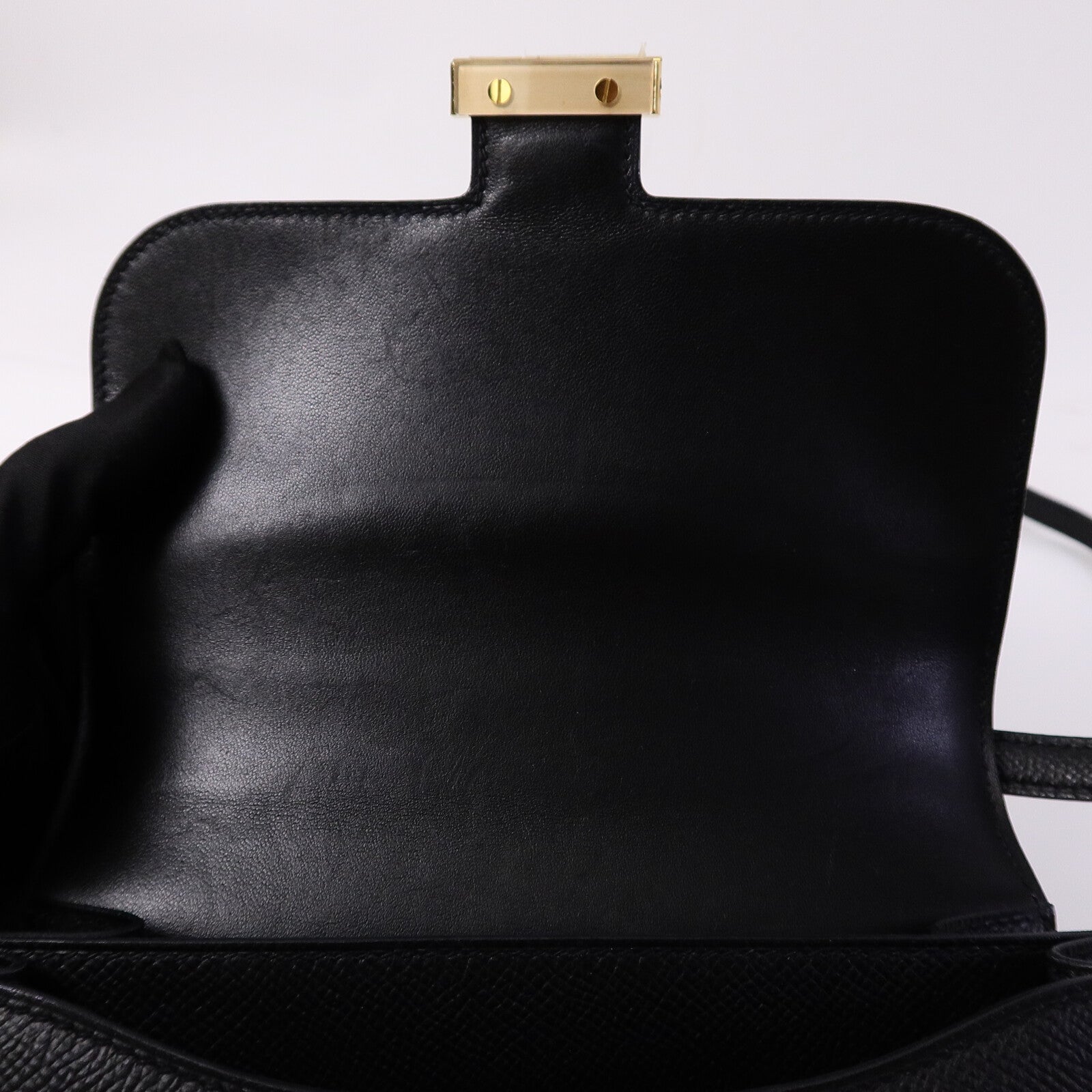 HERMES Epsom皮革Mini Constance肩背袋Noir