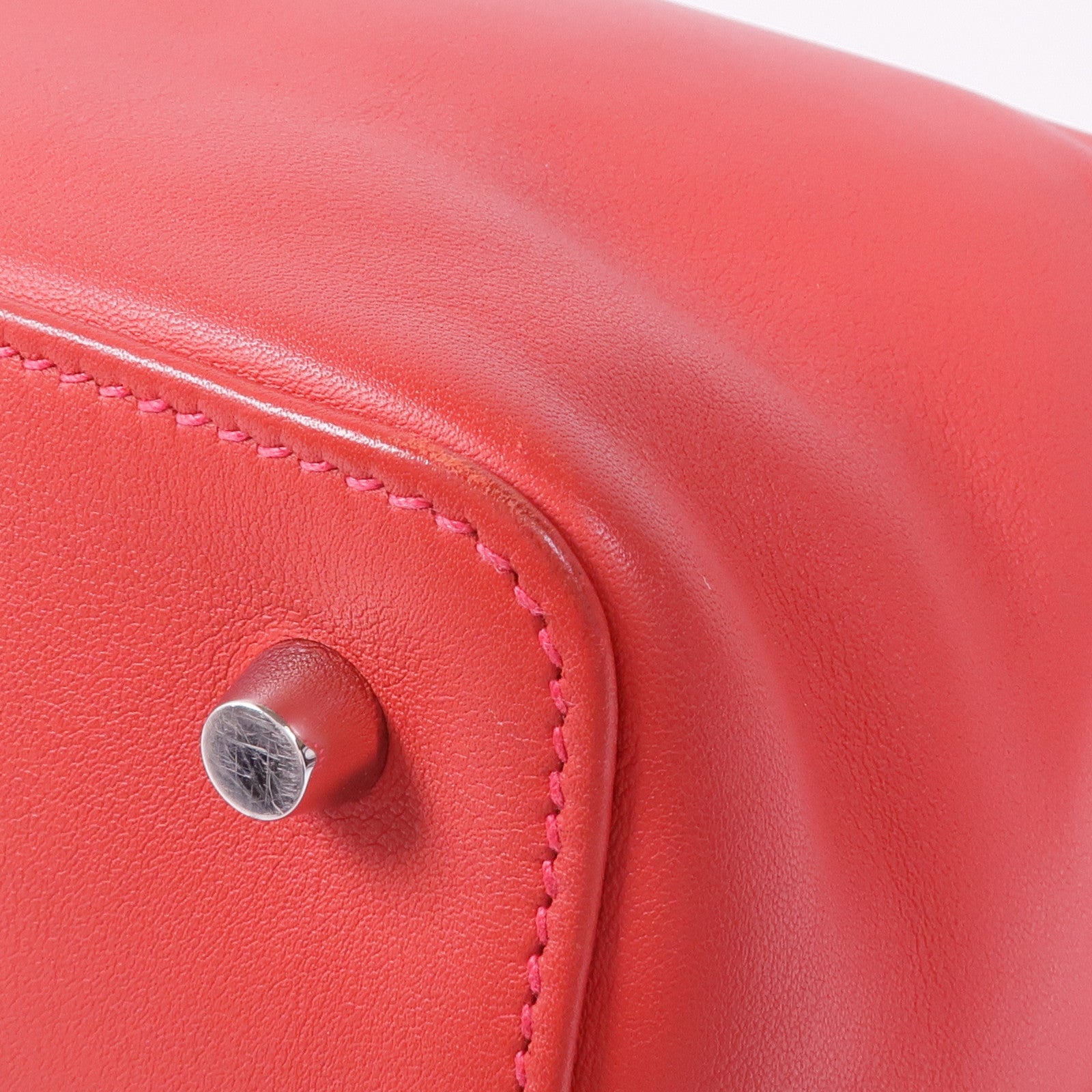 HERMES Swift皮革ToolBox 20銀扣手挽肩背兩用袋Vermillion