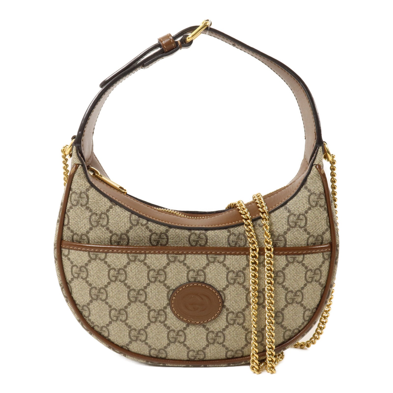 GUCCI 塗層帆布2 Way Shoulder鏈帶手挽肩背兩用袋