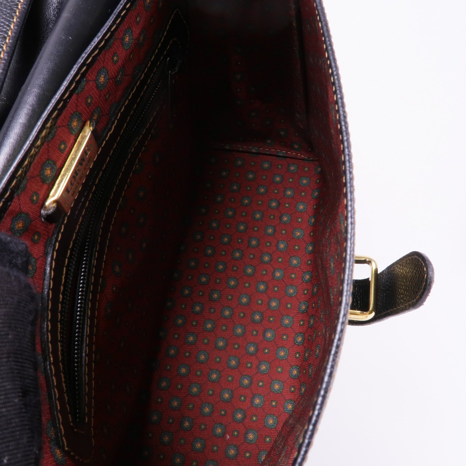 LOEWE 牛皮皮革2way Shoulder Bag金扣手挽肩背兩用袋