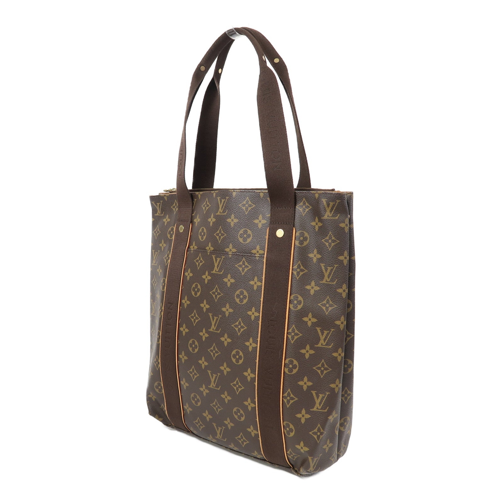 LOUIS VUITTON Monogram Cabas Beaubourg金扣肩背袋啡色