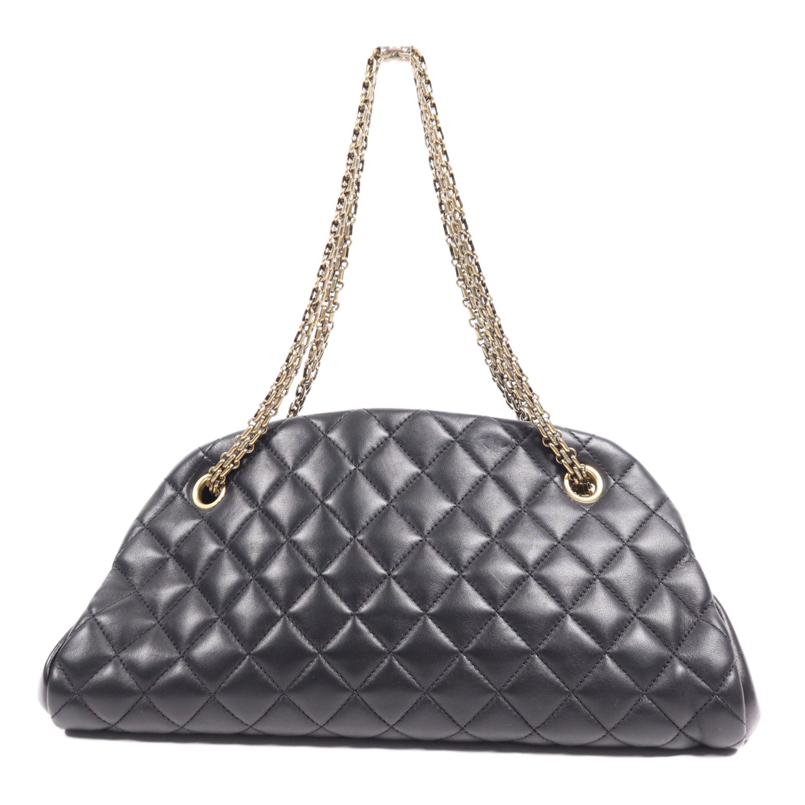 CHANEL 牛皮皮革Chain Shoulder Bag金扣鏈帶肩背袋