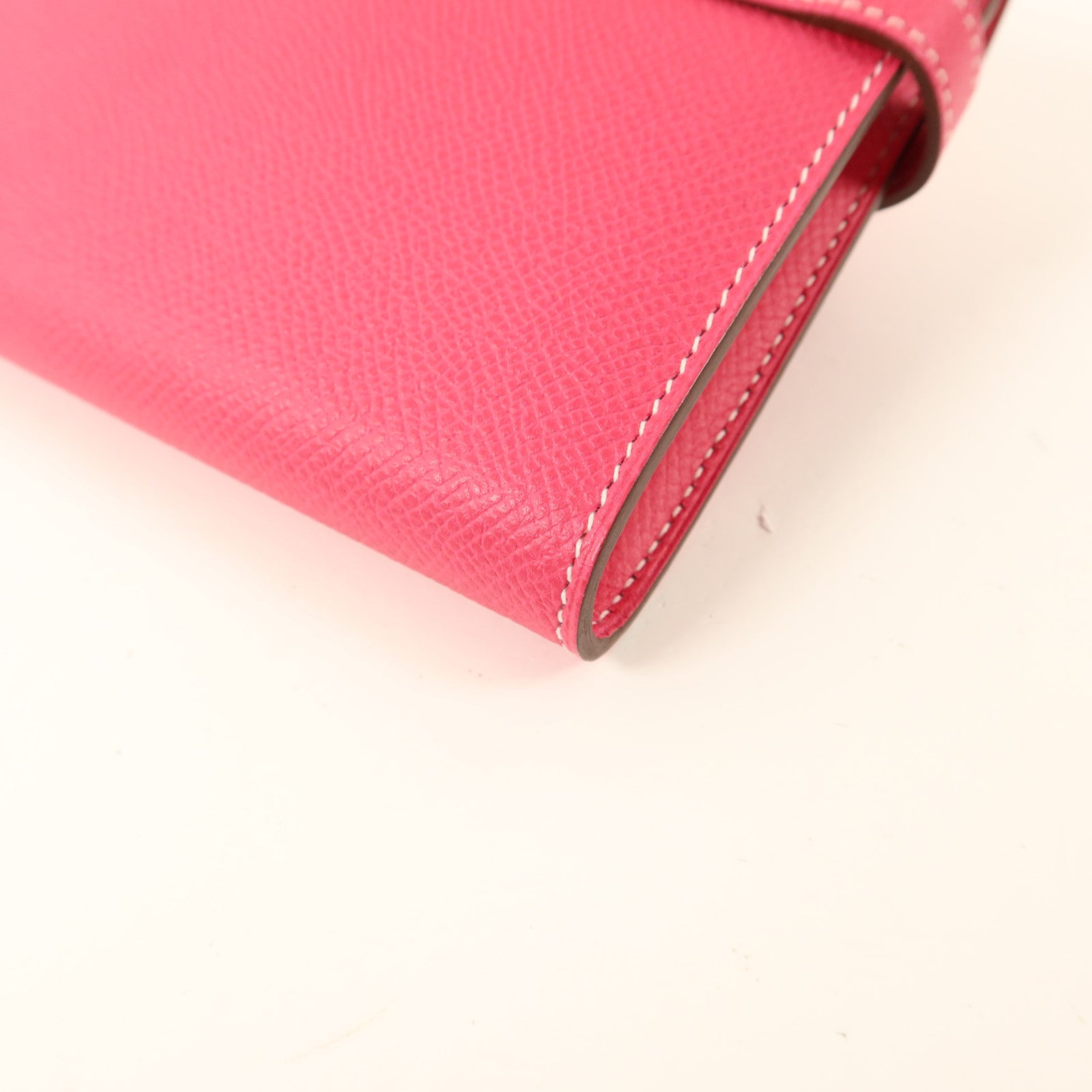 HERMES Epsom皮革Kelly Wallet長錢包Rose Tyrien
