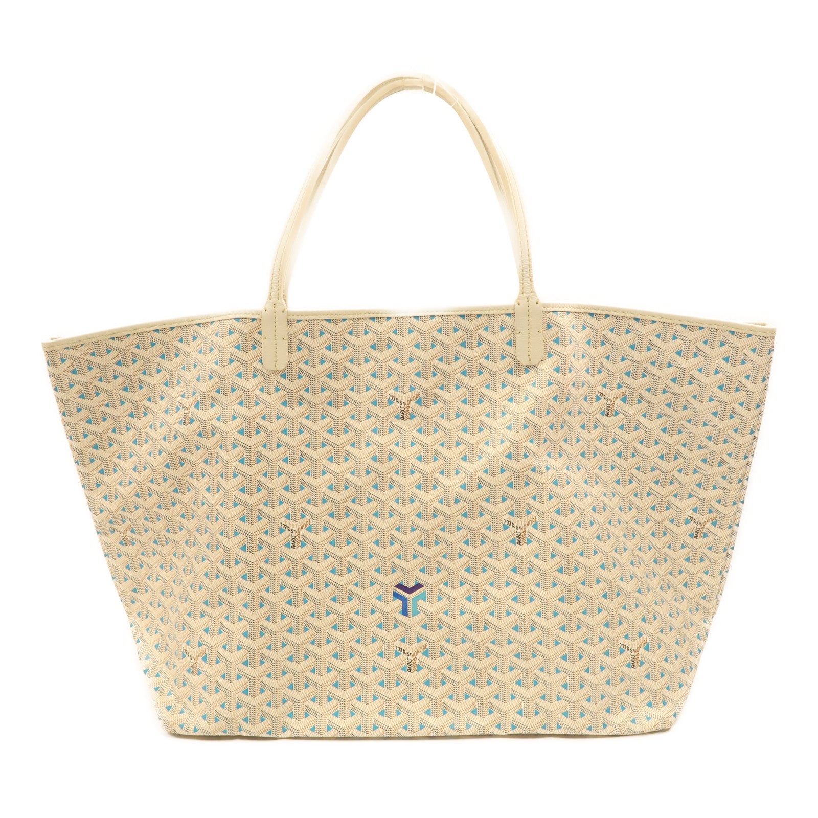GOYARD 帆布Claire-Voie GM銀扣肩背袋白色