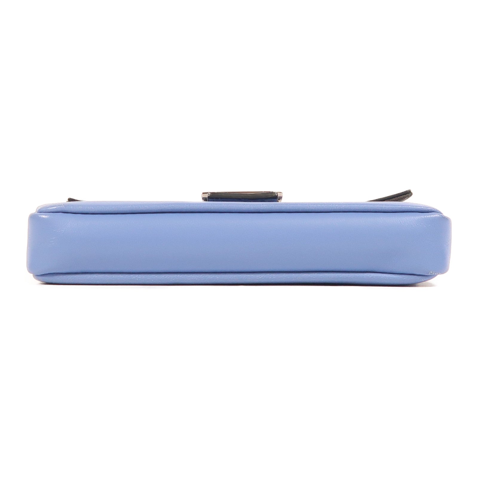 FENDI 牛皮皮革Micro Baguette銀扣手挽肩背兩用袋