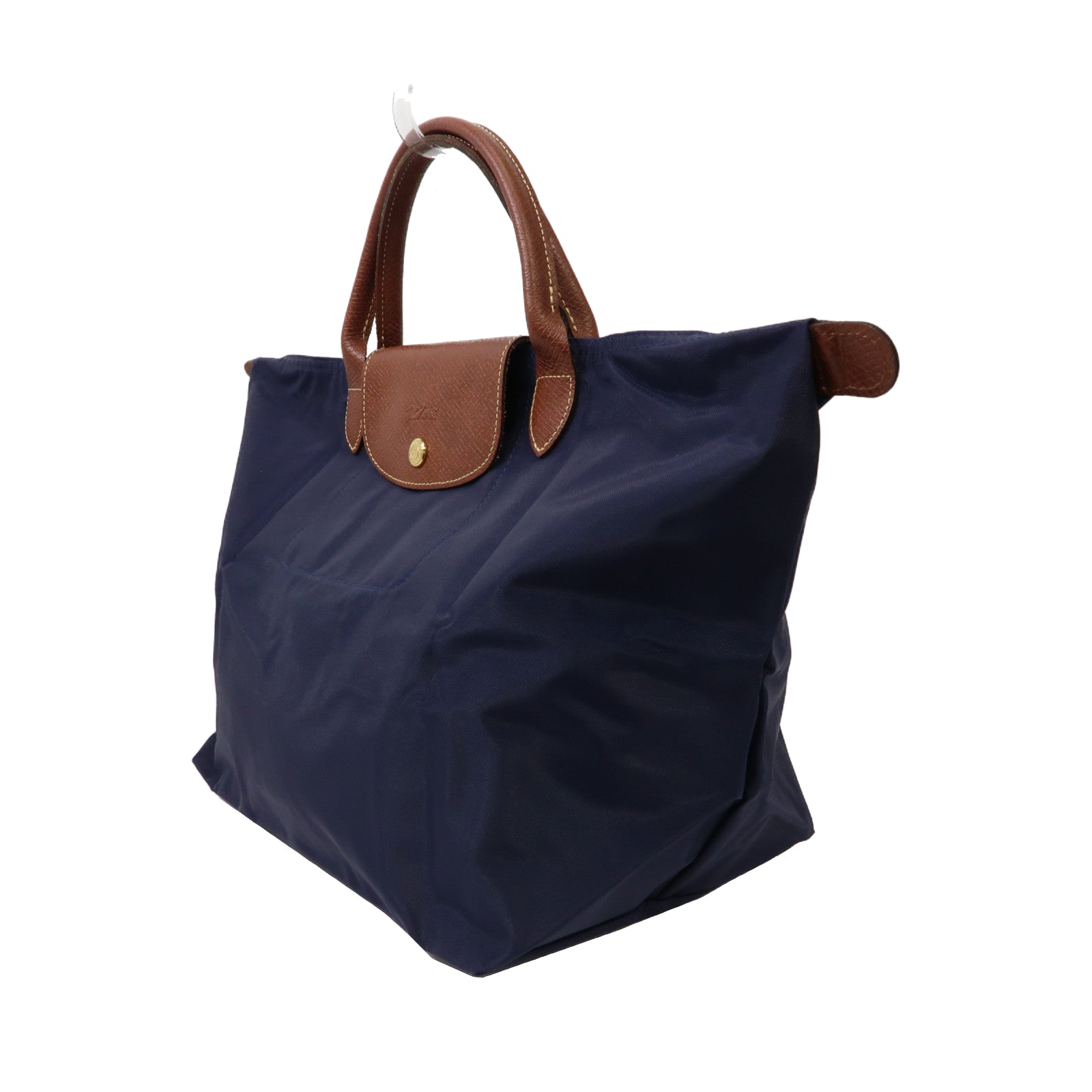 Longchamp 帆布Tote Bag金扣手挽袋深藍色