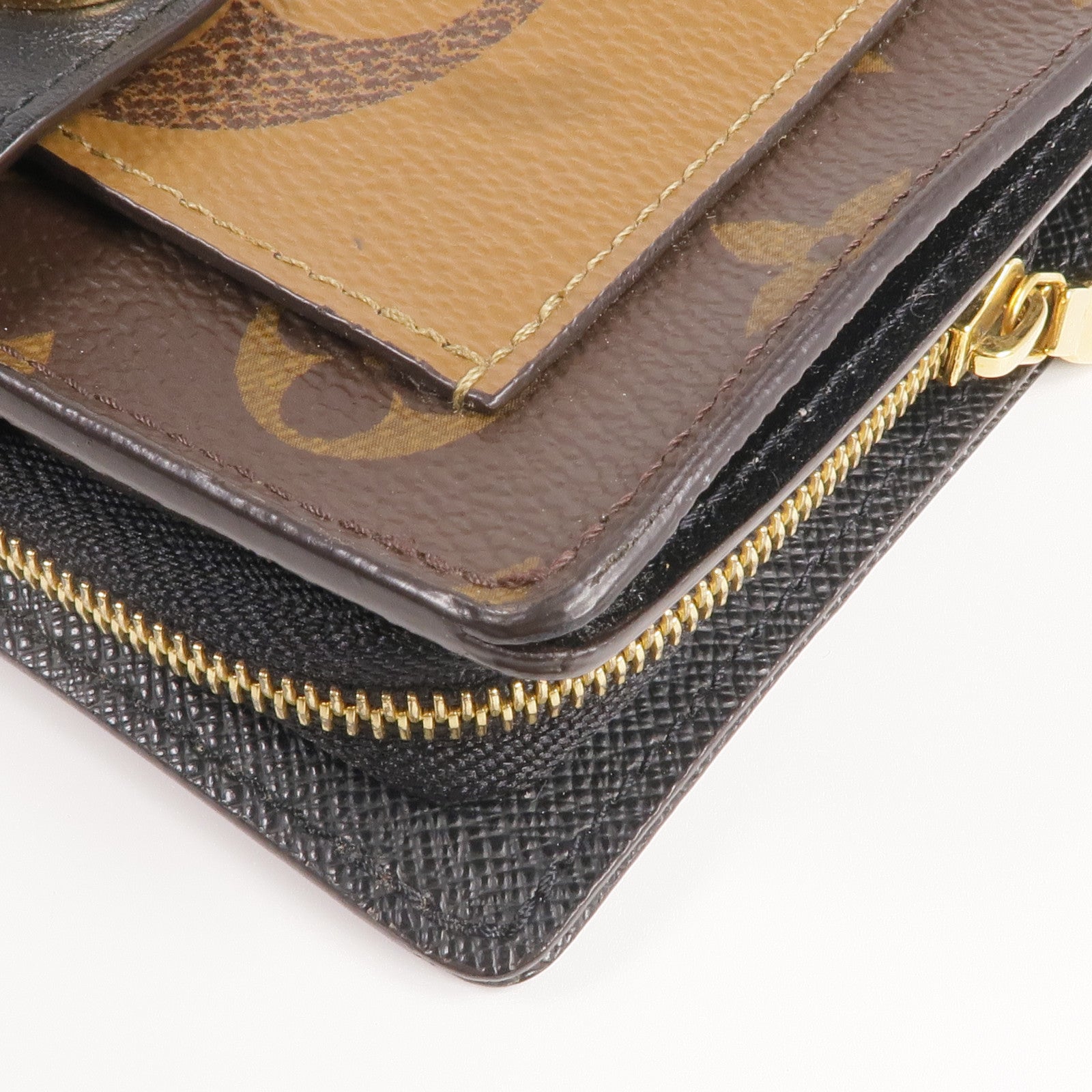 LOUIS VUITTON Monogram/Monogram Giant Reverse Juliet Wallet金扣錢包