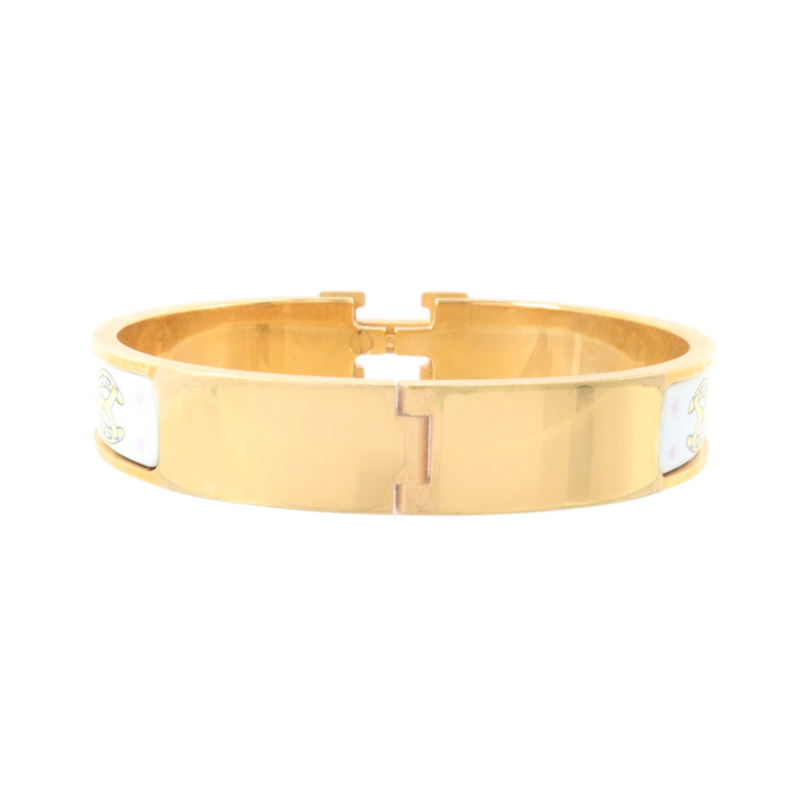HERMES 金屬/琺瑯Clic H Bracelet金扣手鏈