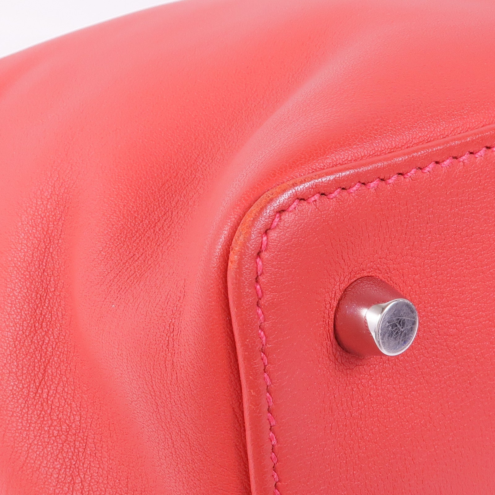 HERMES Swift皮革ToolBox 20銀扣手挽肩背兩用袋Vermillion