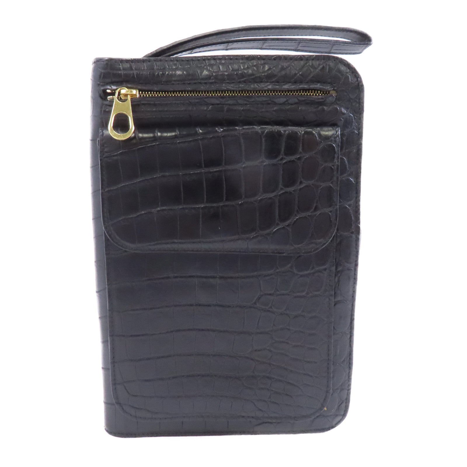 BOTTEGA VENETA 皮革Clutch Bag金扣手拿包黑色