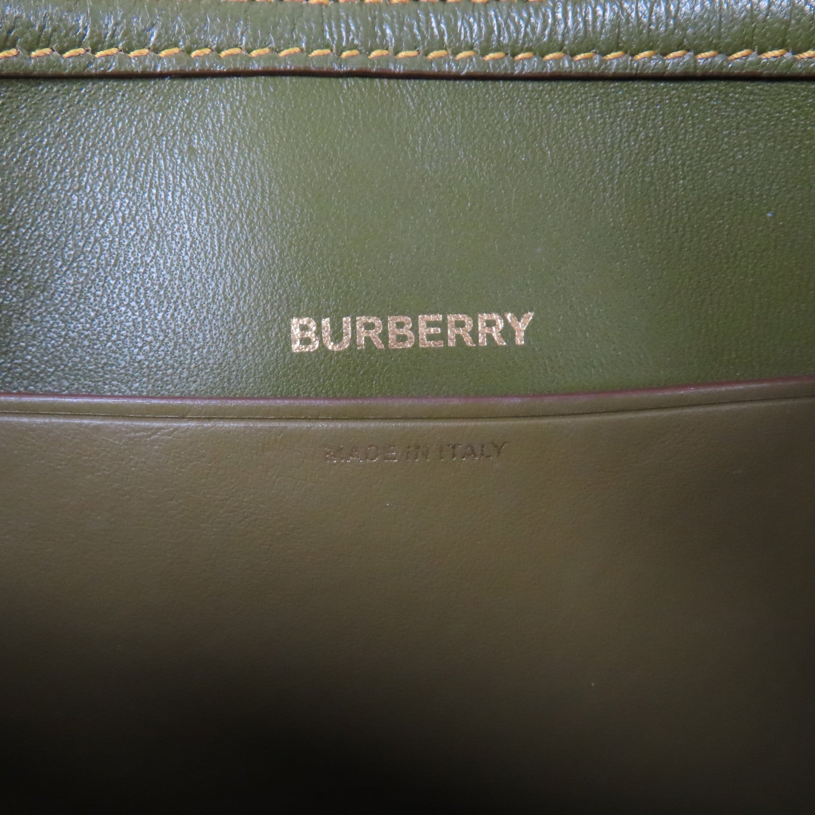 BURBERRY【激減優惠】 牛皮皮革Shoulder Bag金扣肩背袋綠色