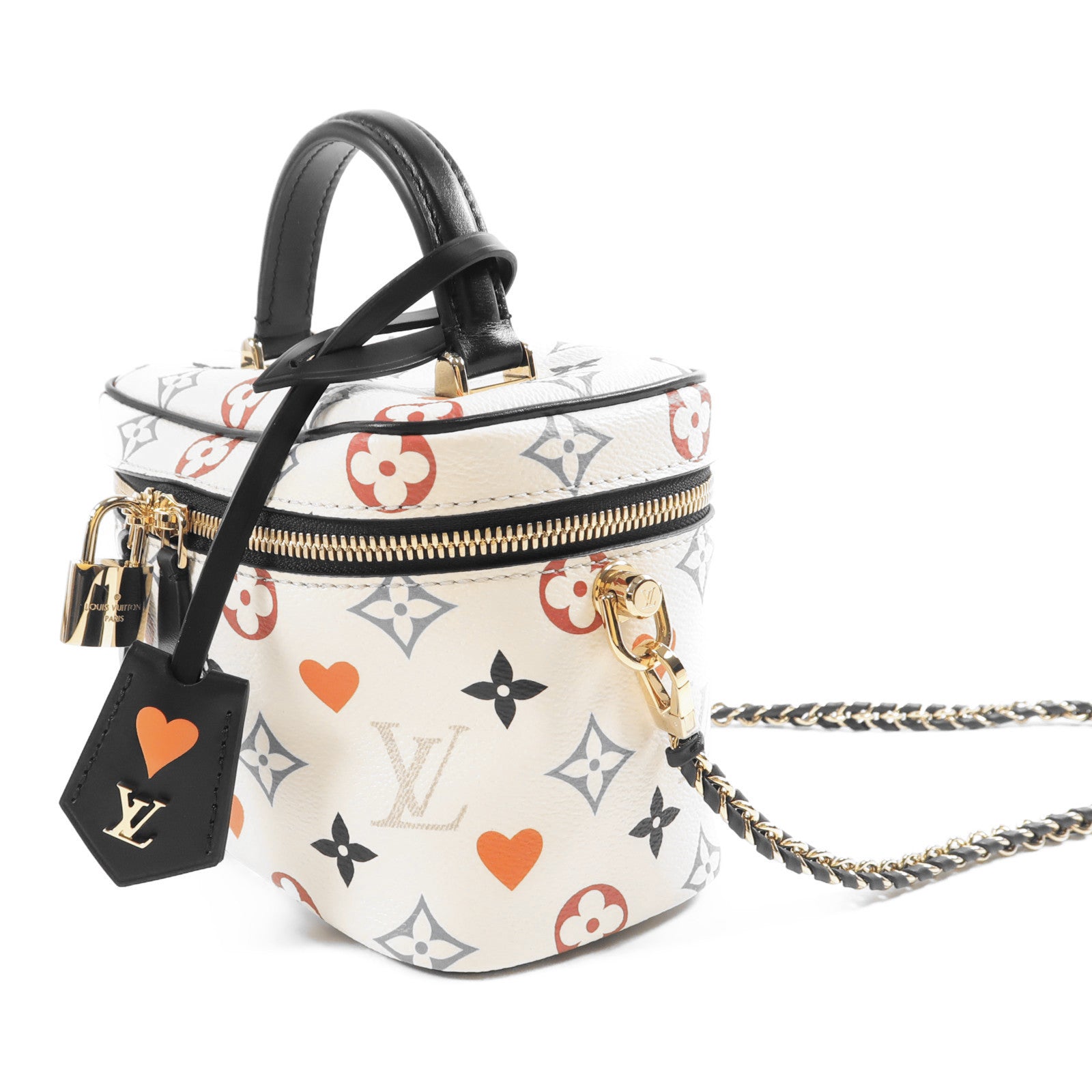 LOUIS VUITTON Monogram Game On Vanity PM金扣鏈帶手挽肩背兩用袋